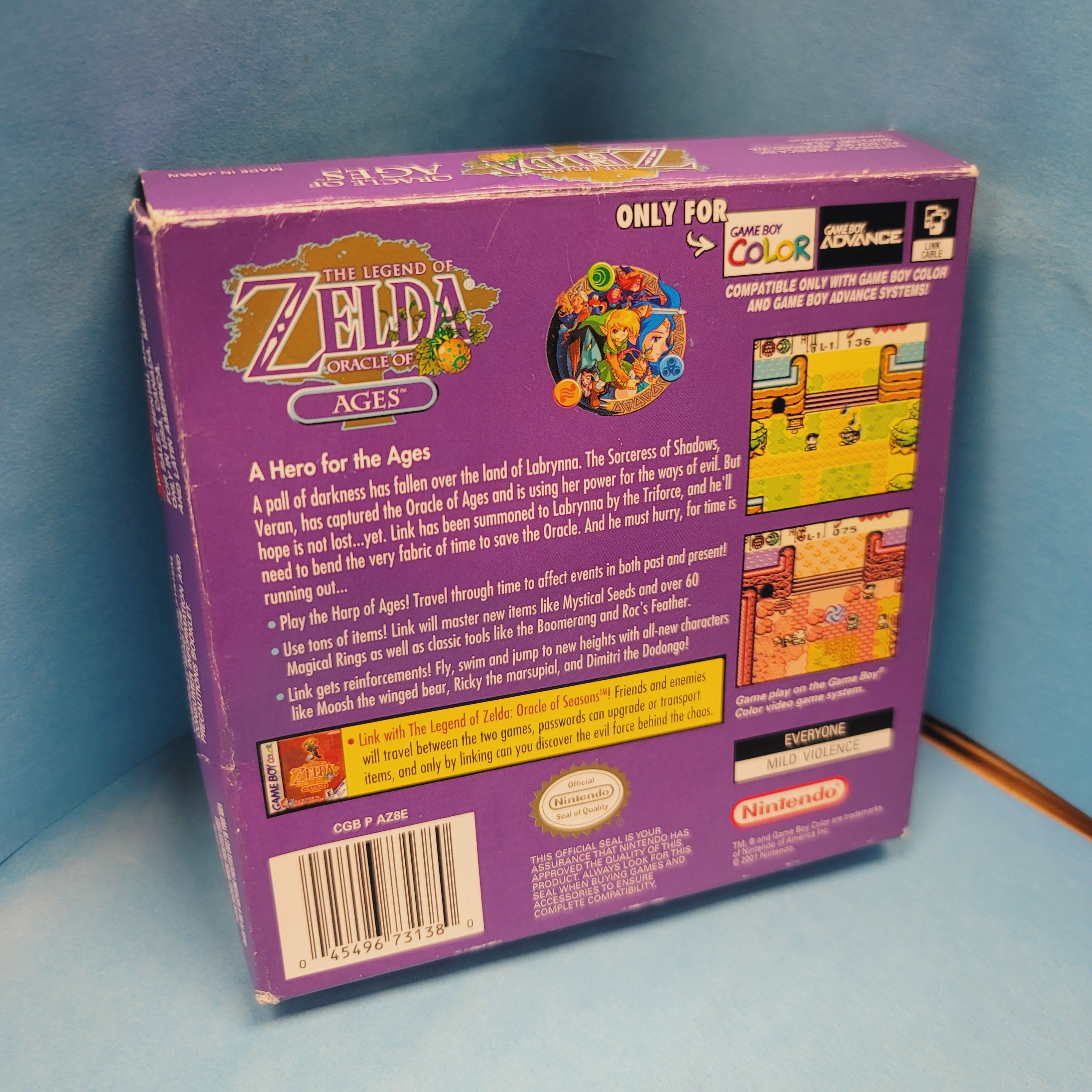 GBC - Legend Of Zelda Oracle Of Ages (Complete in Box / A- / With Manual)