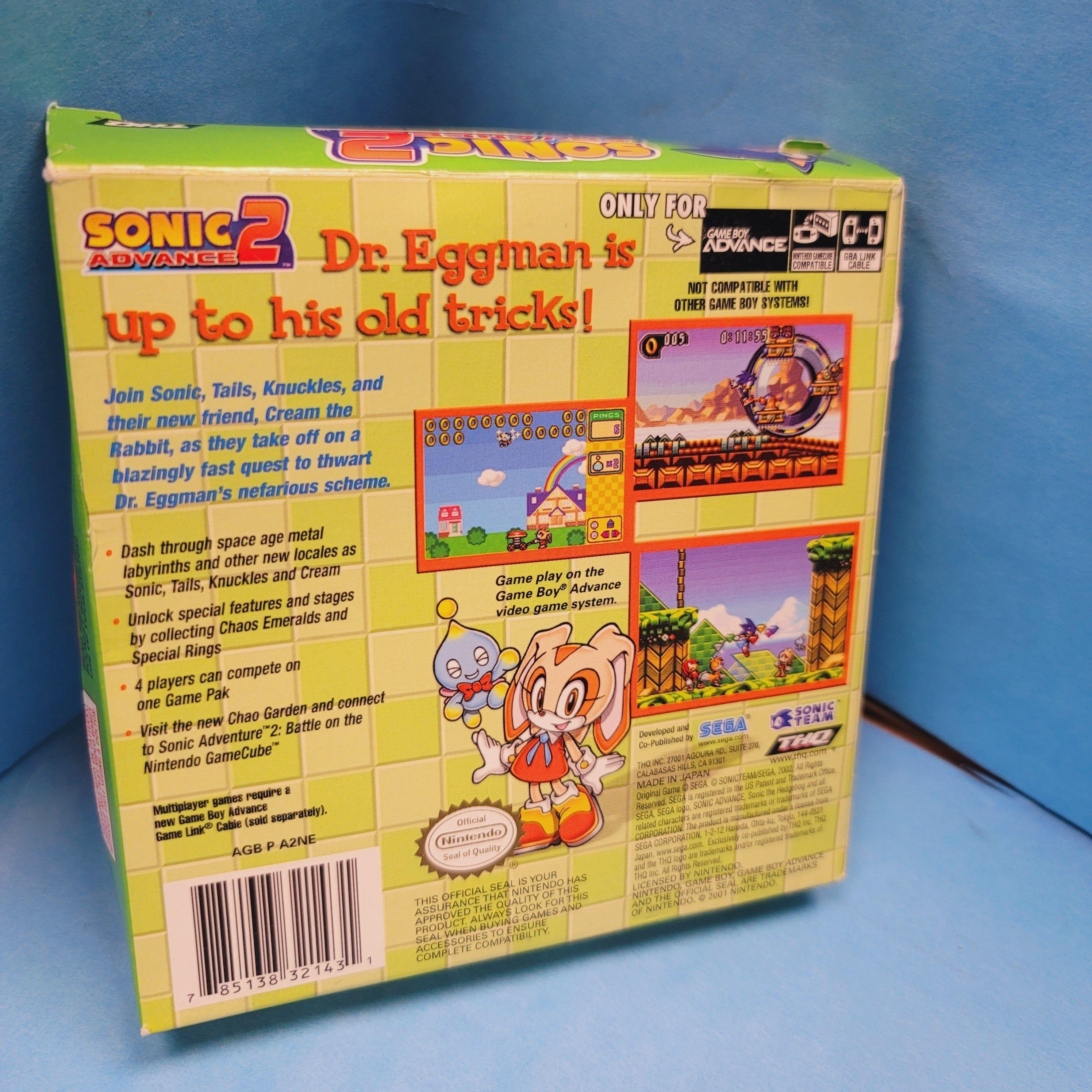 GBA - Sonic Advance 2 (Complete in Box / B / With Manual)