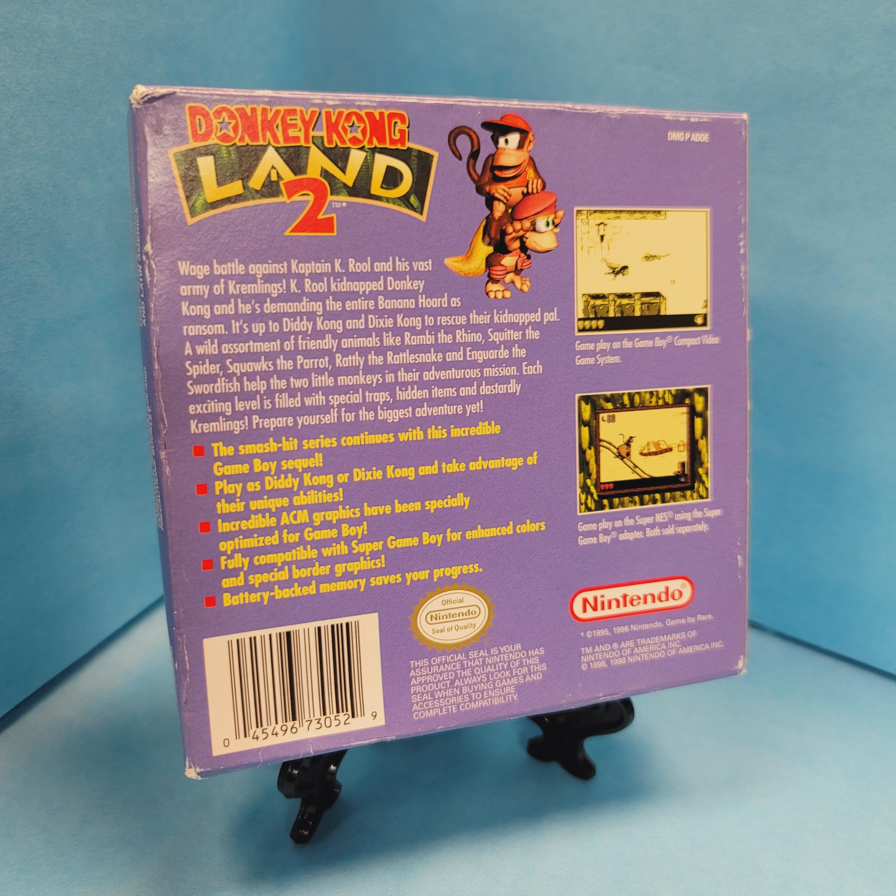 GB - Donkey Kong Land 2 (Complet en boîte / A / Avec manuel / Choix du joueur)
