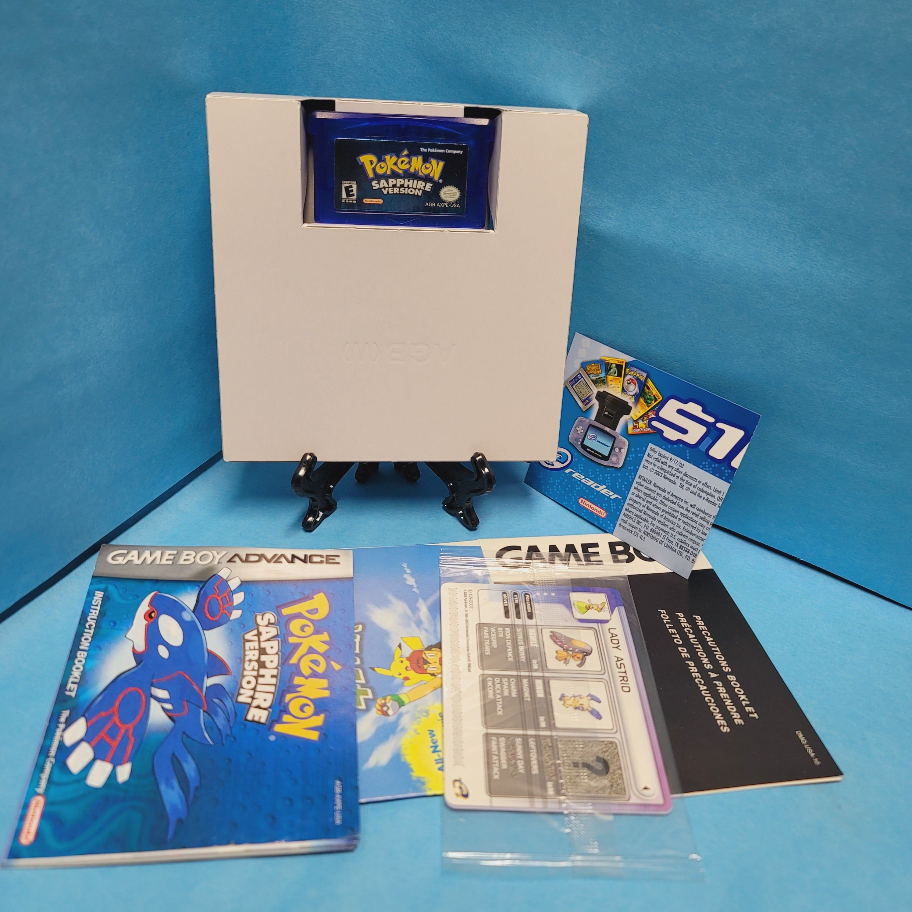 GBA - Pokemon Sapphire (Complete in Box / B+ / With Manual)