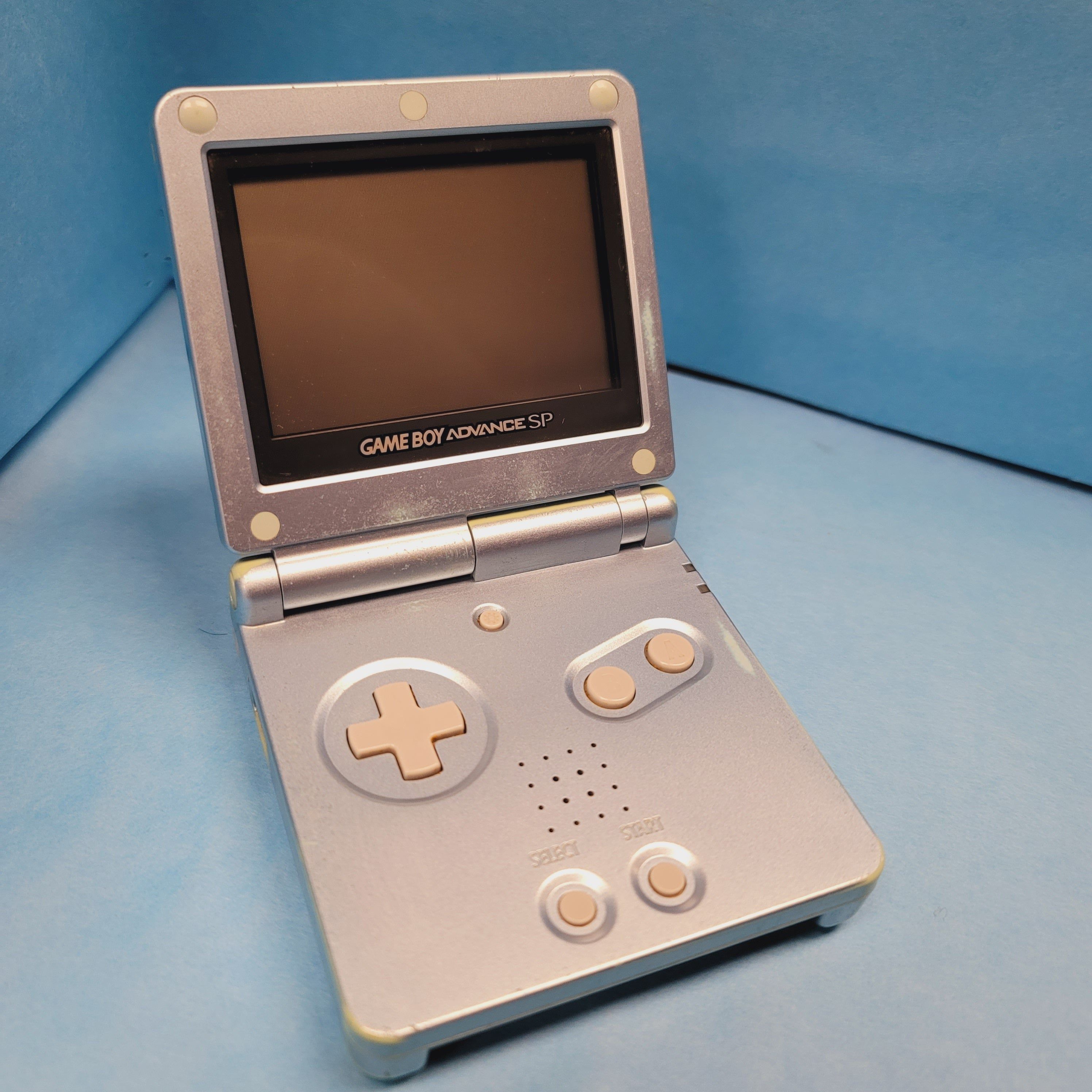 Game Boy Advance SP System (Front Lit) (Pearl Blue / Reduced)