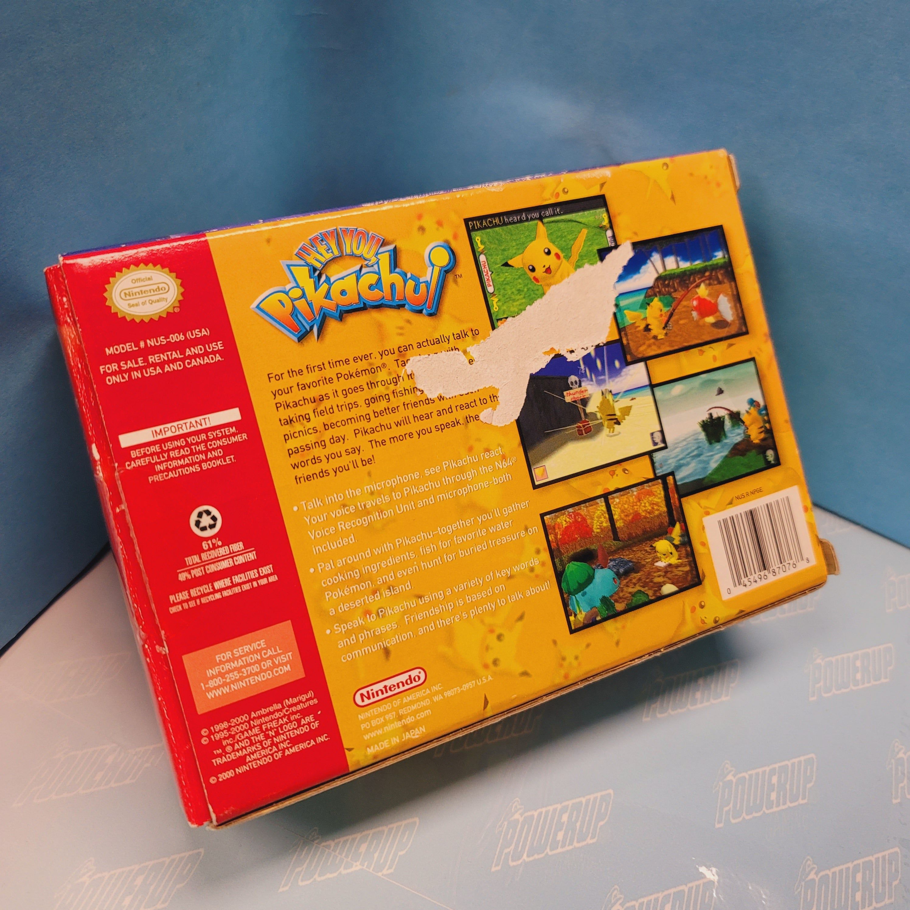 N64 - Hey You Pikachu (Complet dans la boîte / B / Avec manuel / Pas de clip de contrôleur)