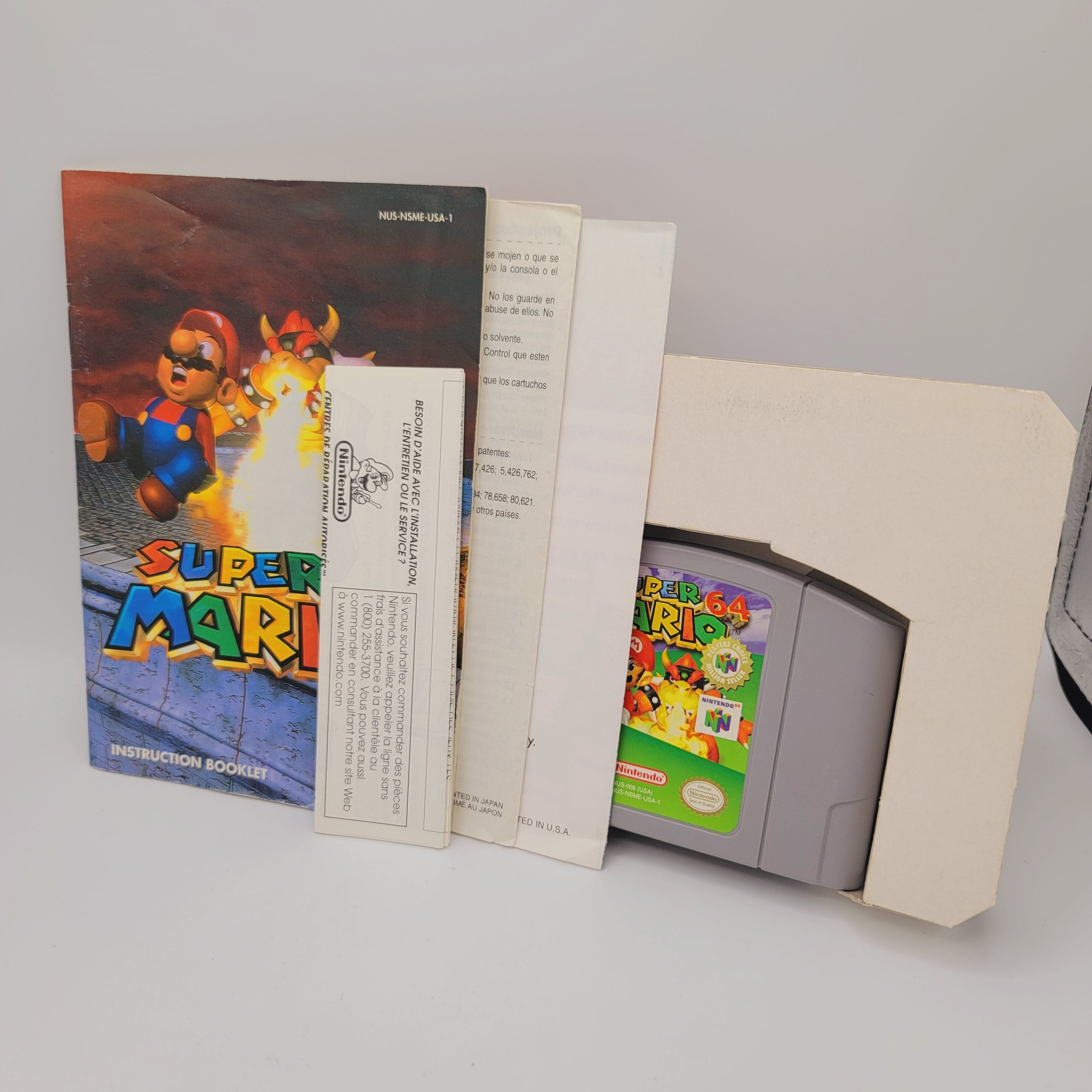 N64 - Super Mario 64 (Complet dans la boîte / Choix du joueur / A- / Avec manuel)