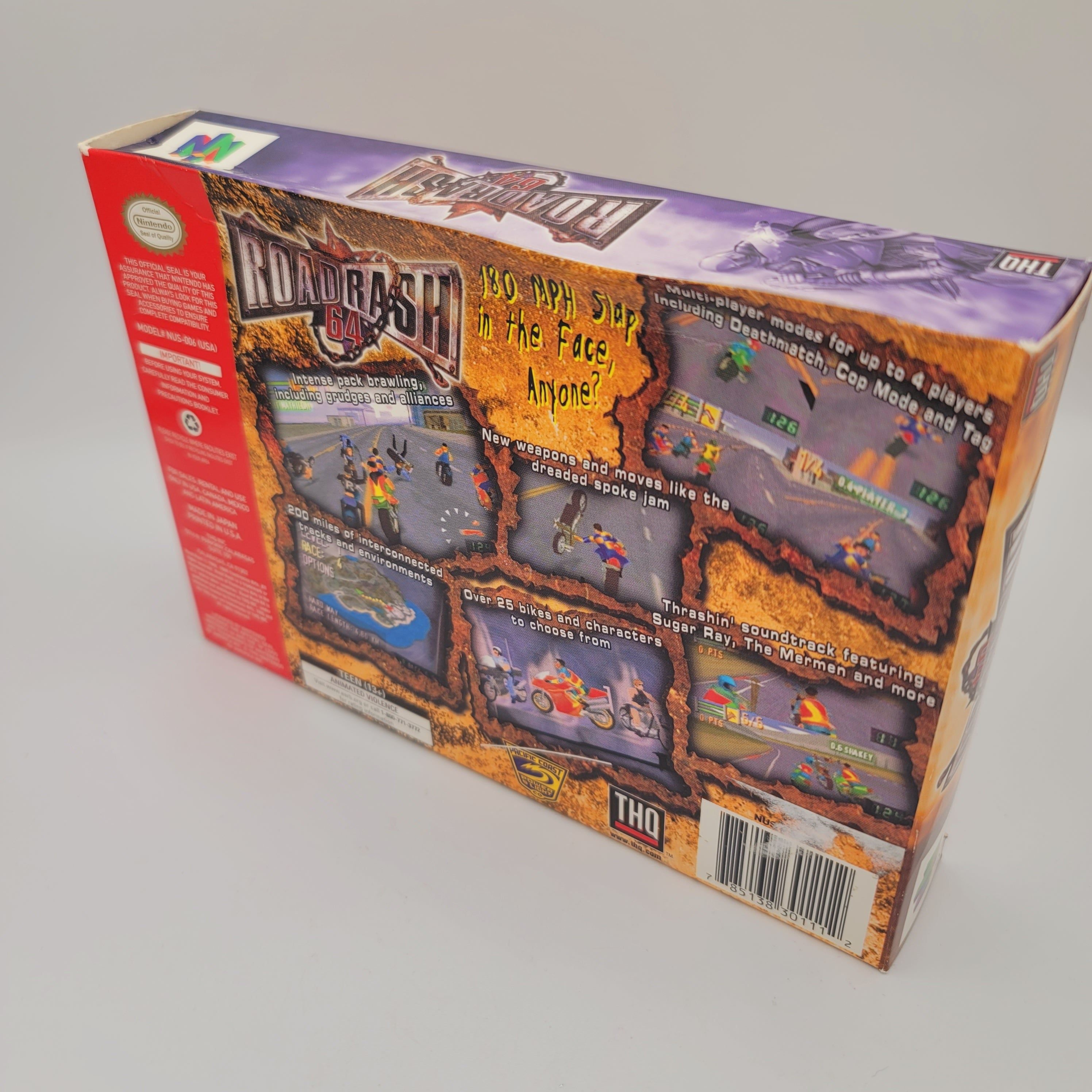 【廃盤】4-D mode 1 Rekonnekted & Back tracks N64 - Road Rash 64 (Complete in Box / B- / No Manual)