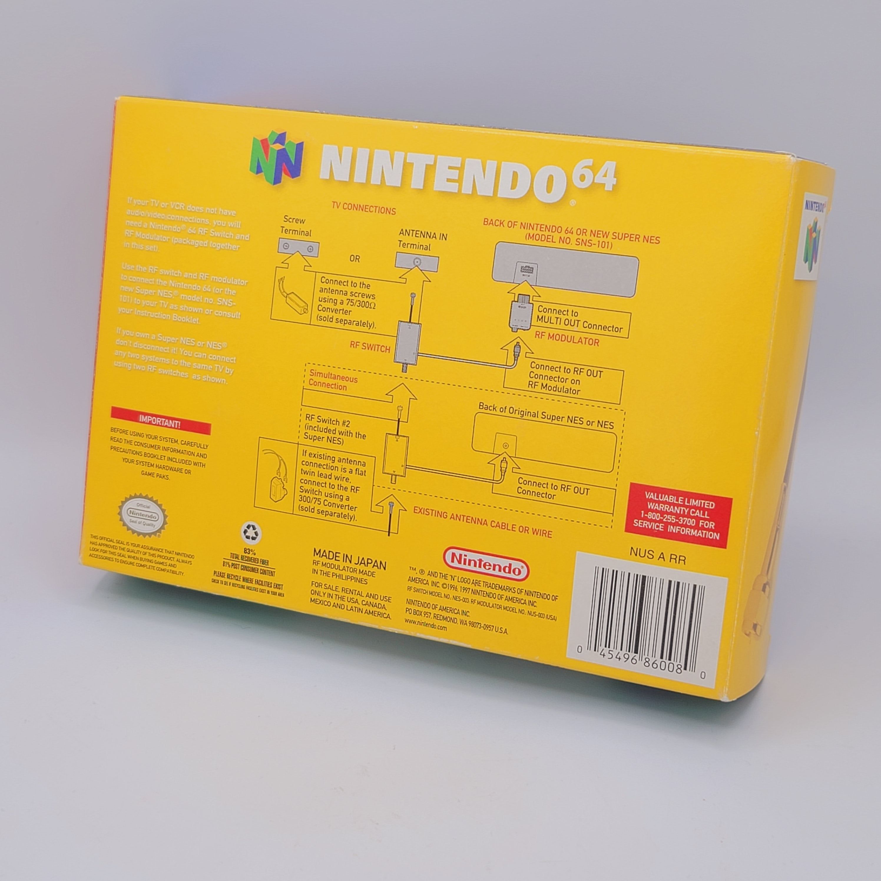 Nintendo 64 RF Switch / RF Modulateur (Complet dans la boîte / A / Pas de manuel)