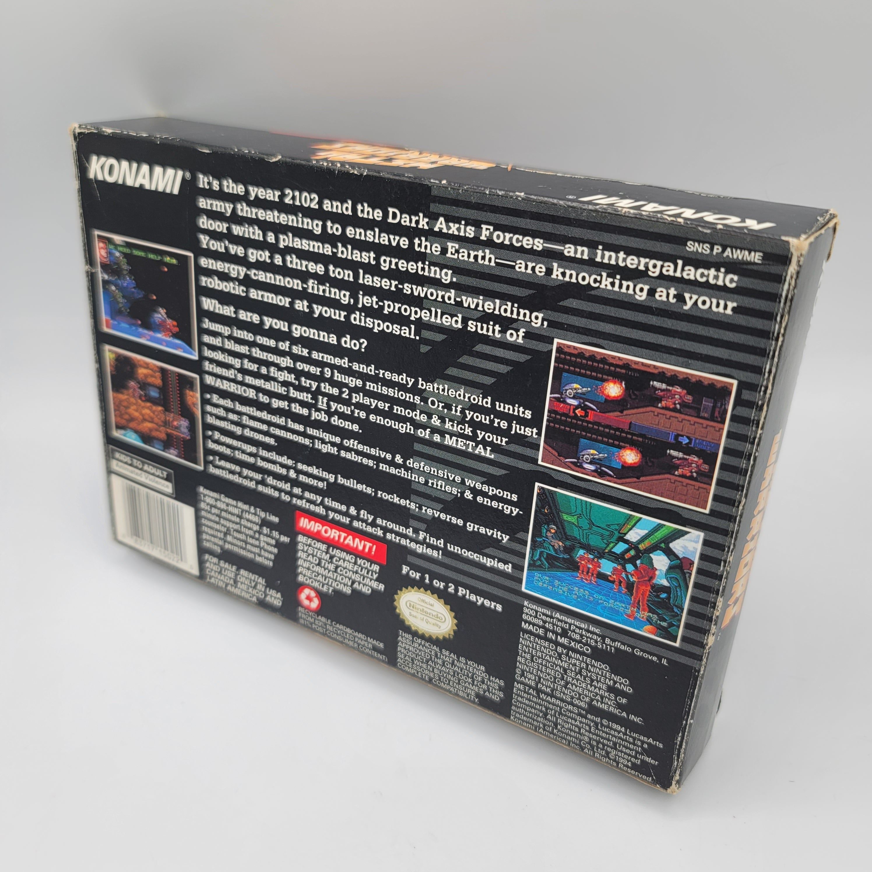 SNES - Metal Warriors (Complete in Box / B+ / With Manual)