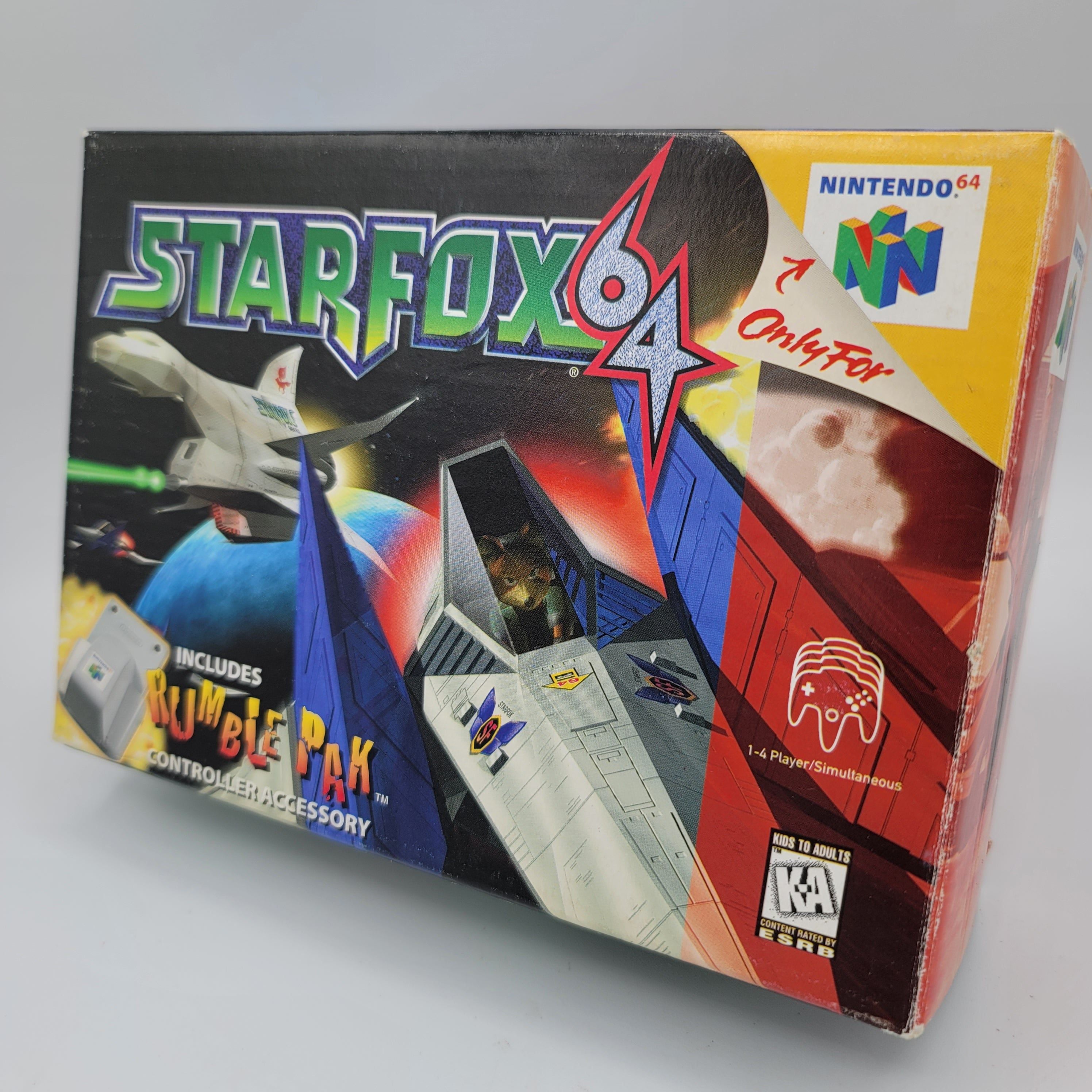 N64 - Star Fox 64 (Complete in Box / A- / With Manual & Rumble Pak)