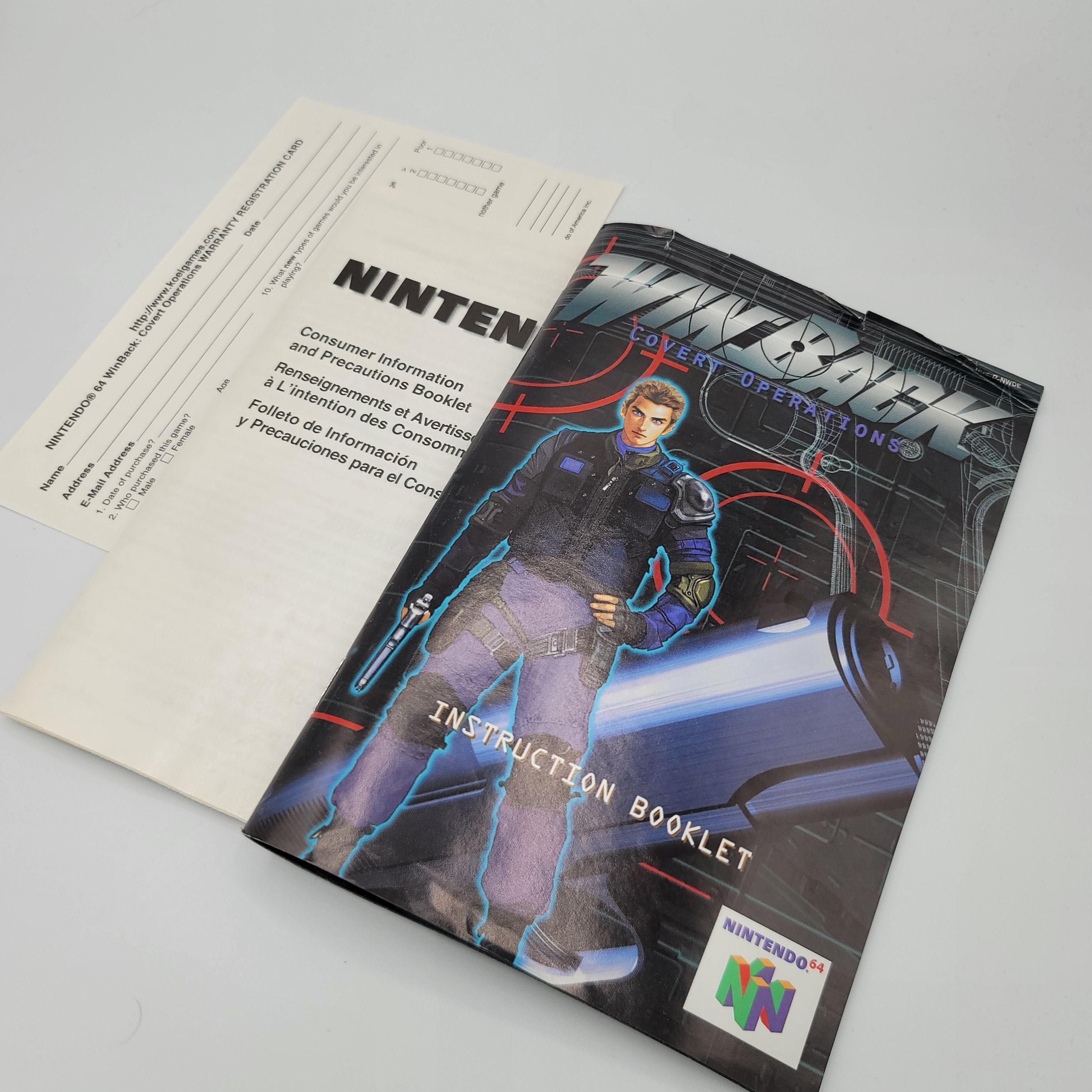 N64 - WinBack Covert Operations (Complete in Box / B+ / With Manual)