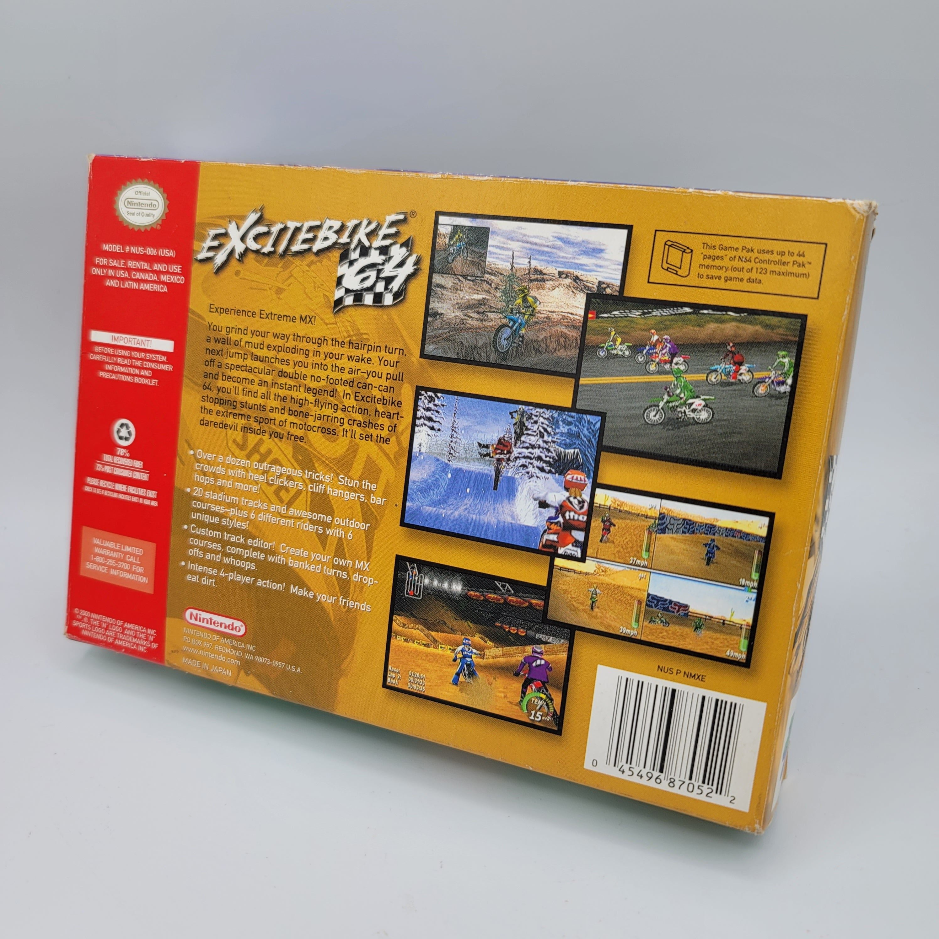 N64 - Excitebike 64 (Complete in Box / B+ / With Manual)