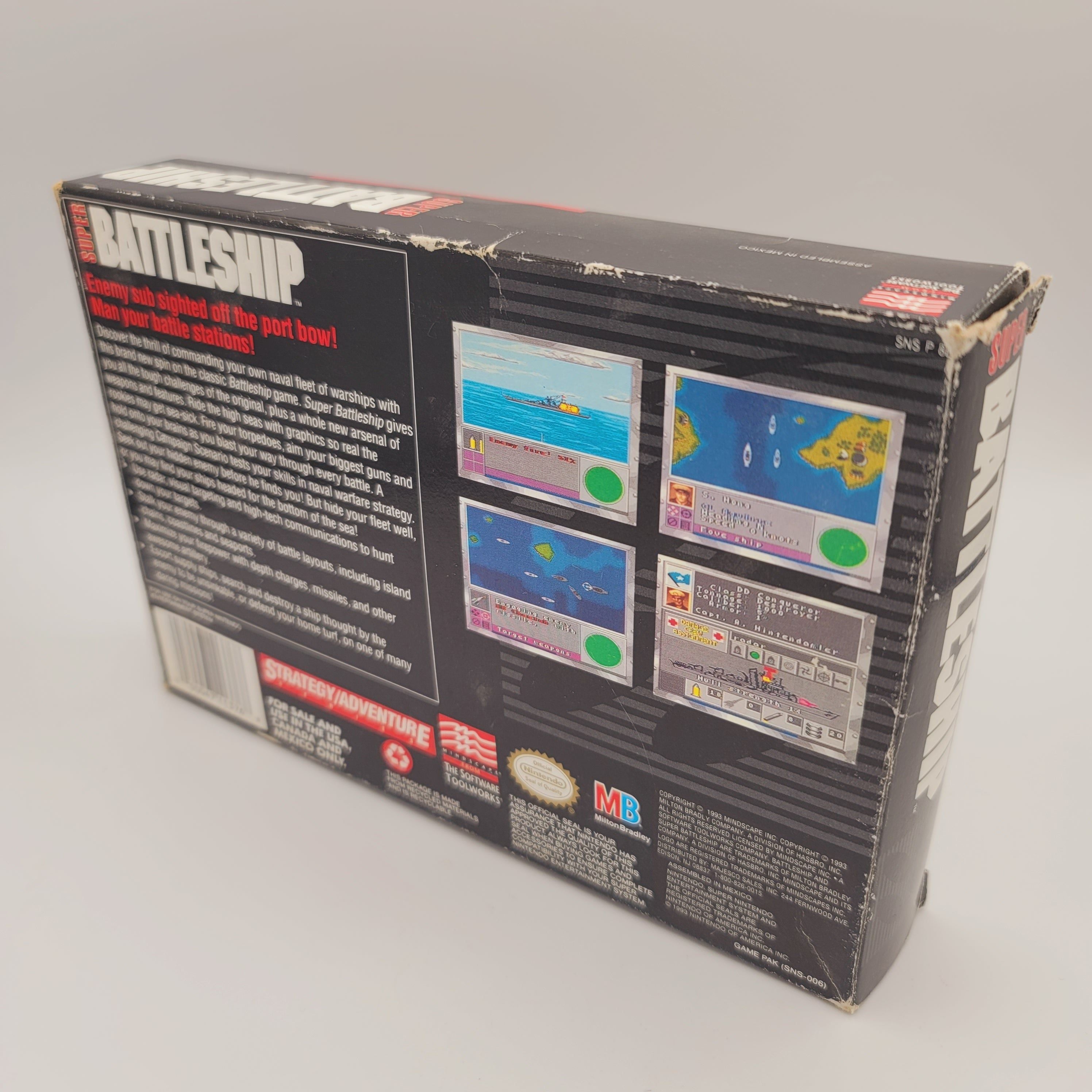 SNES - Super Battleship (Complete in Box / A- / With Manual)