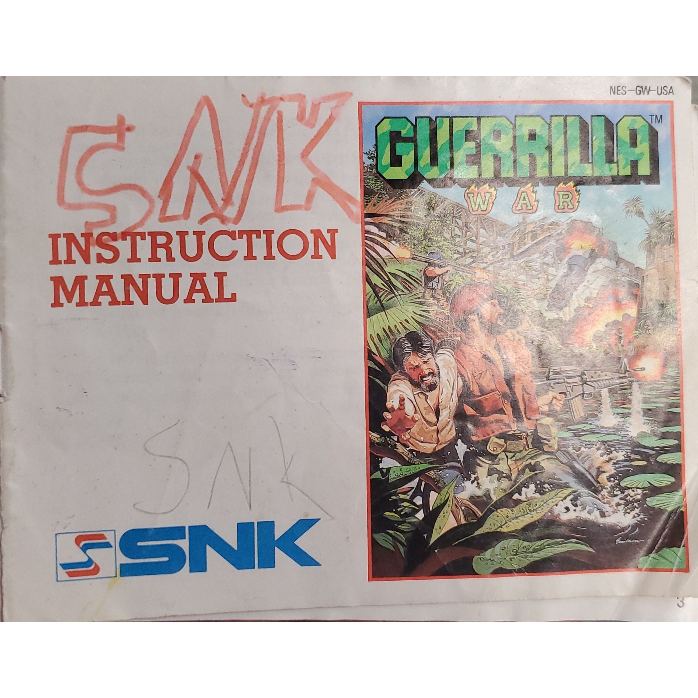 NES - Guerrilla War (Manual) (Worn)