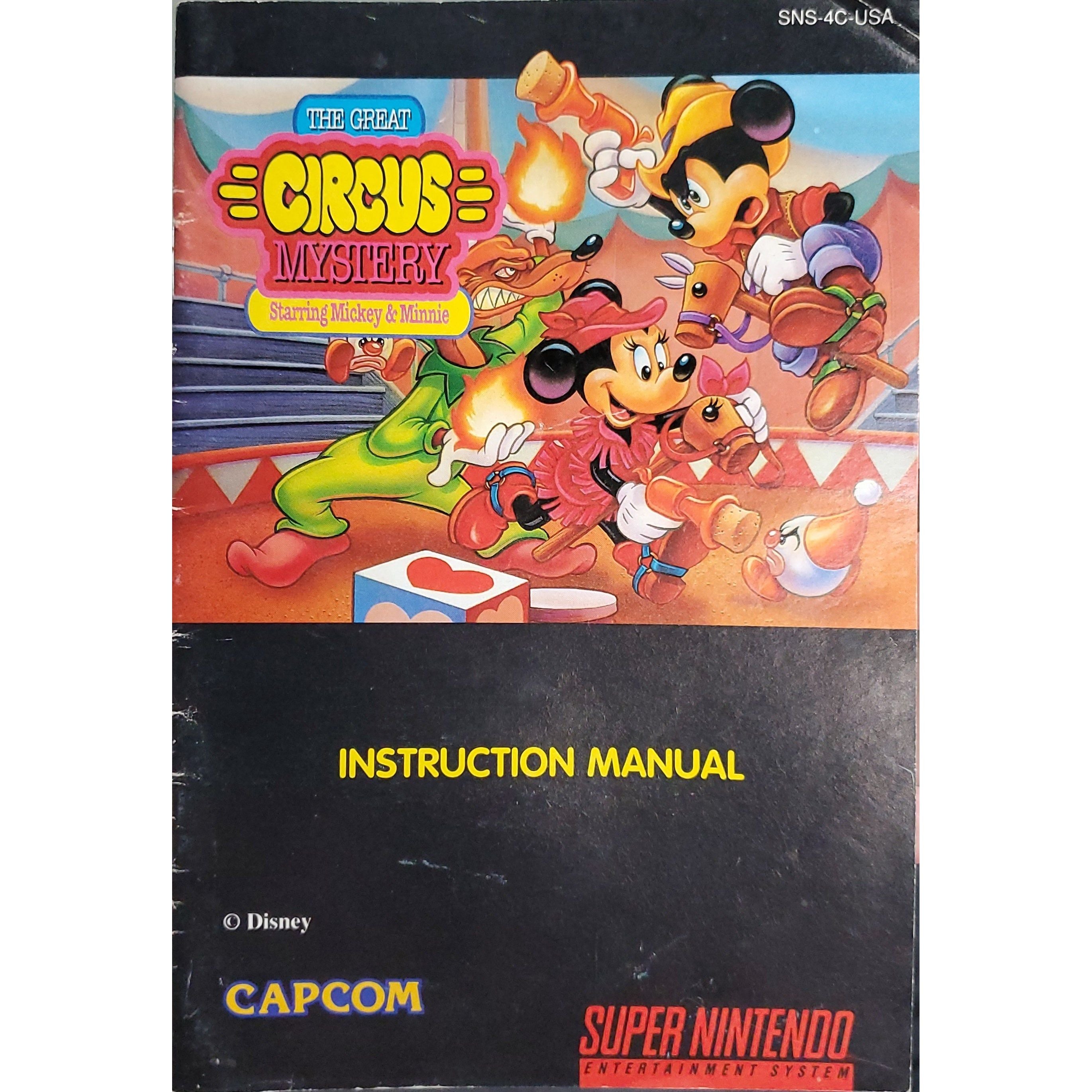 SNES - The Great Circus Mystery Starring Mickey & Minnie (Manual)