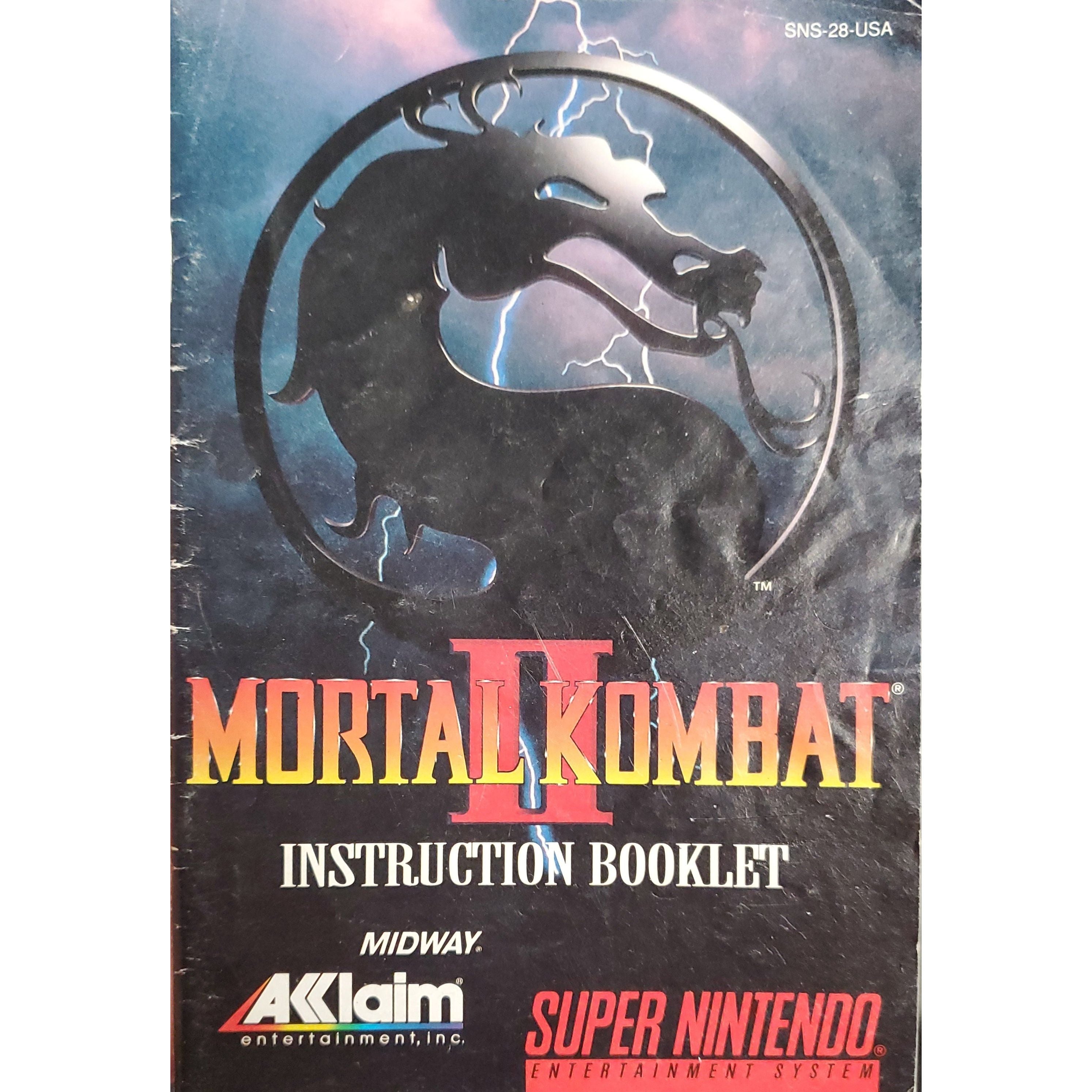 SNES - Mortal Kombat II (Manual)