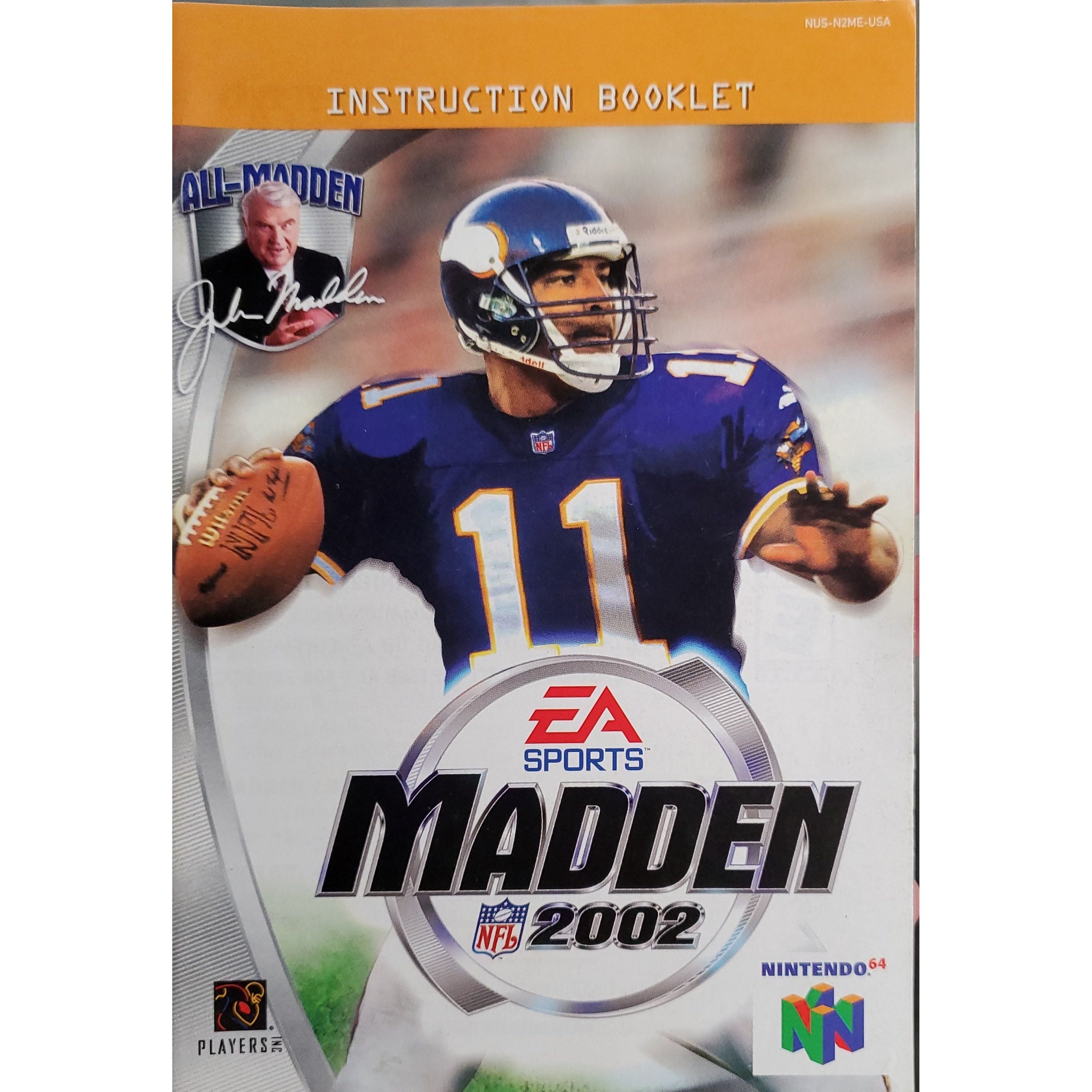 N64 - Madden 2002 (Manual)