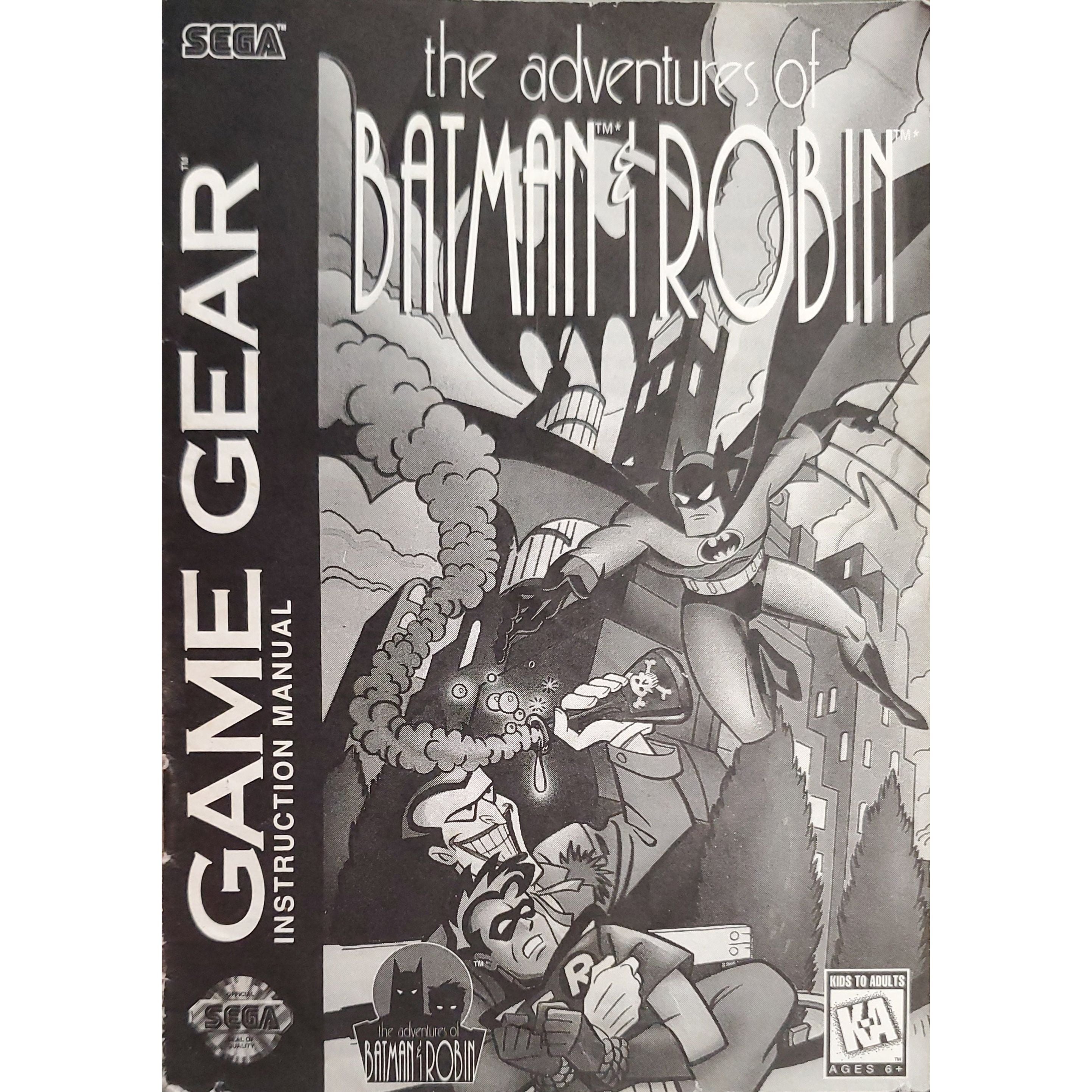 GameGear - The Adventures of Batman & Robin (Monochromatic Manual)