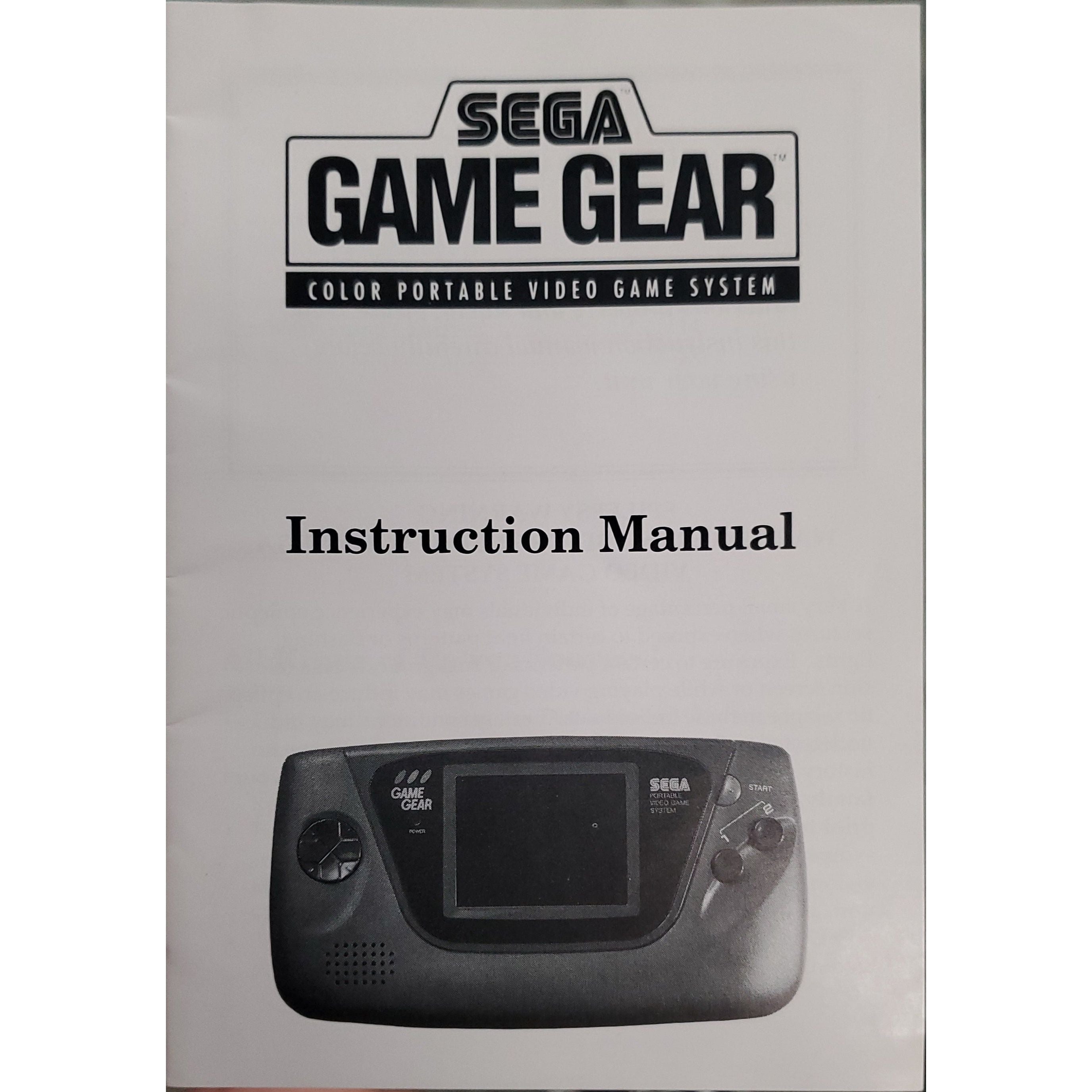 Sega Game Gear Instruction Manual