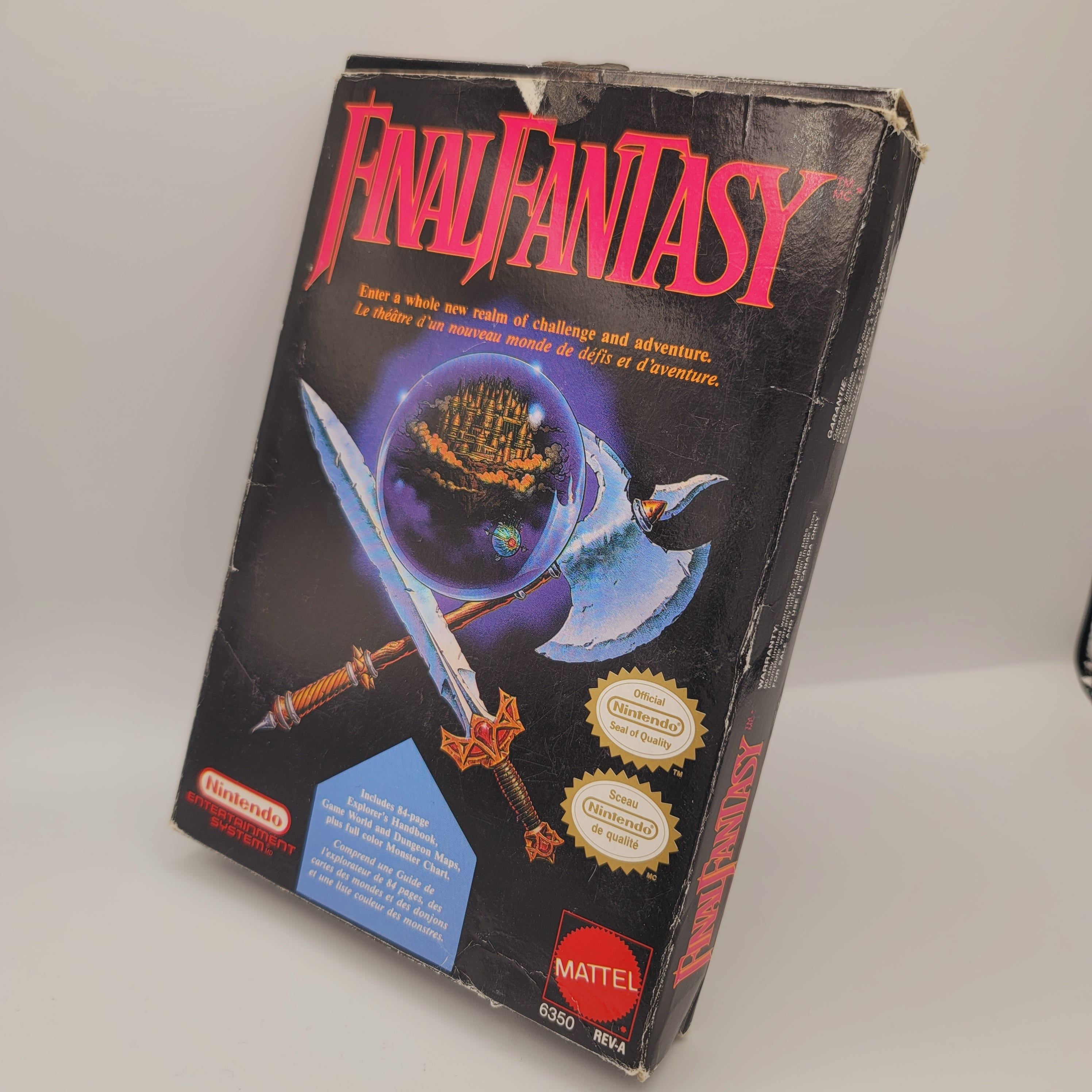 NES - Final Fantasy (Complete In Box / C- / With Rough Manual and Maps)