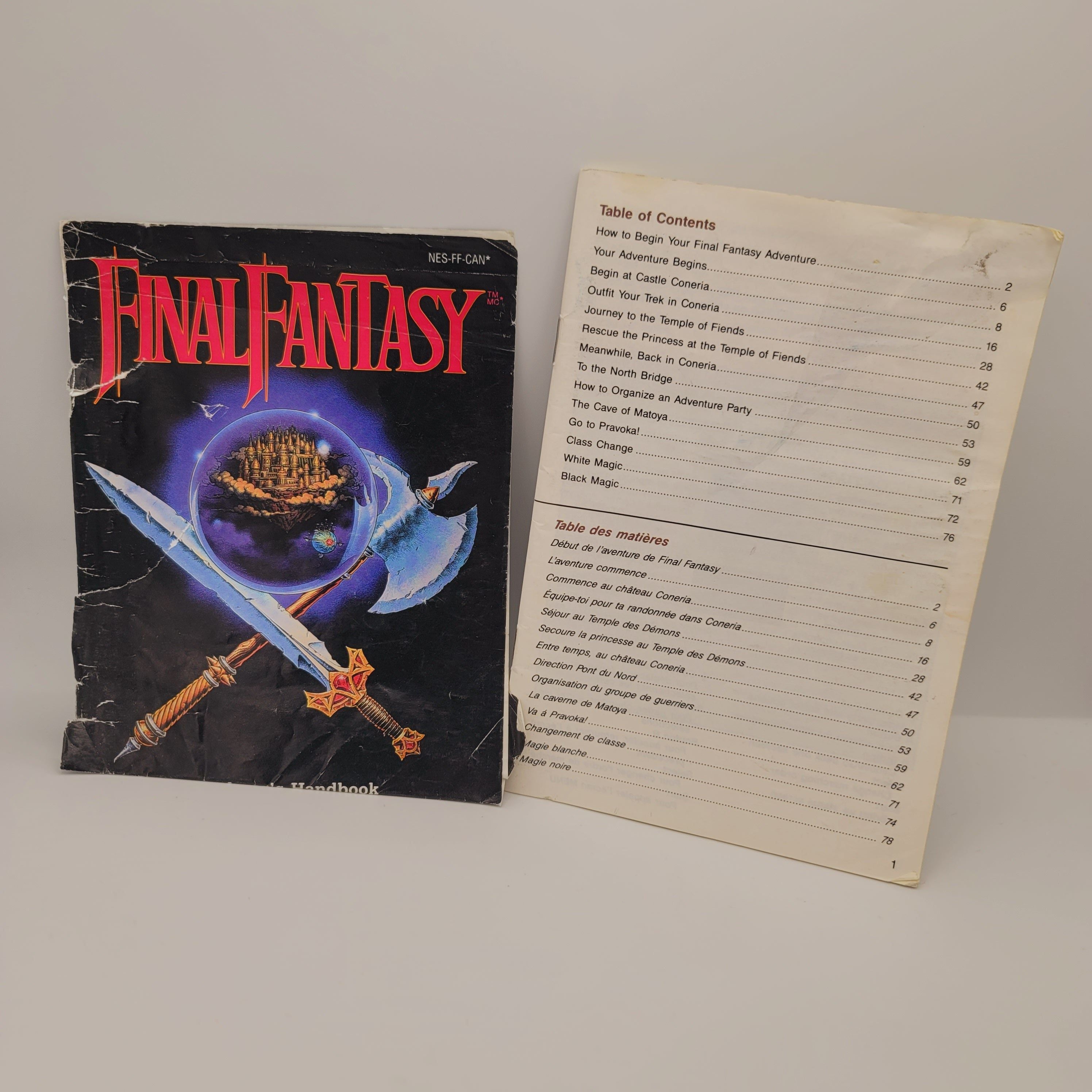 NES - Final Fantasy (Complete In Box / C- / With Rough Manual and Maps)