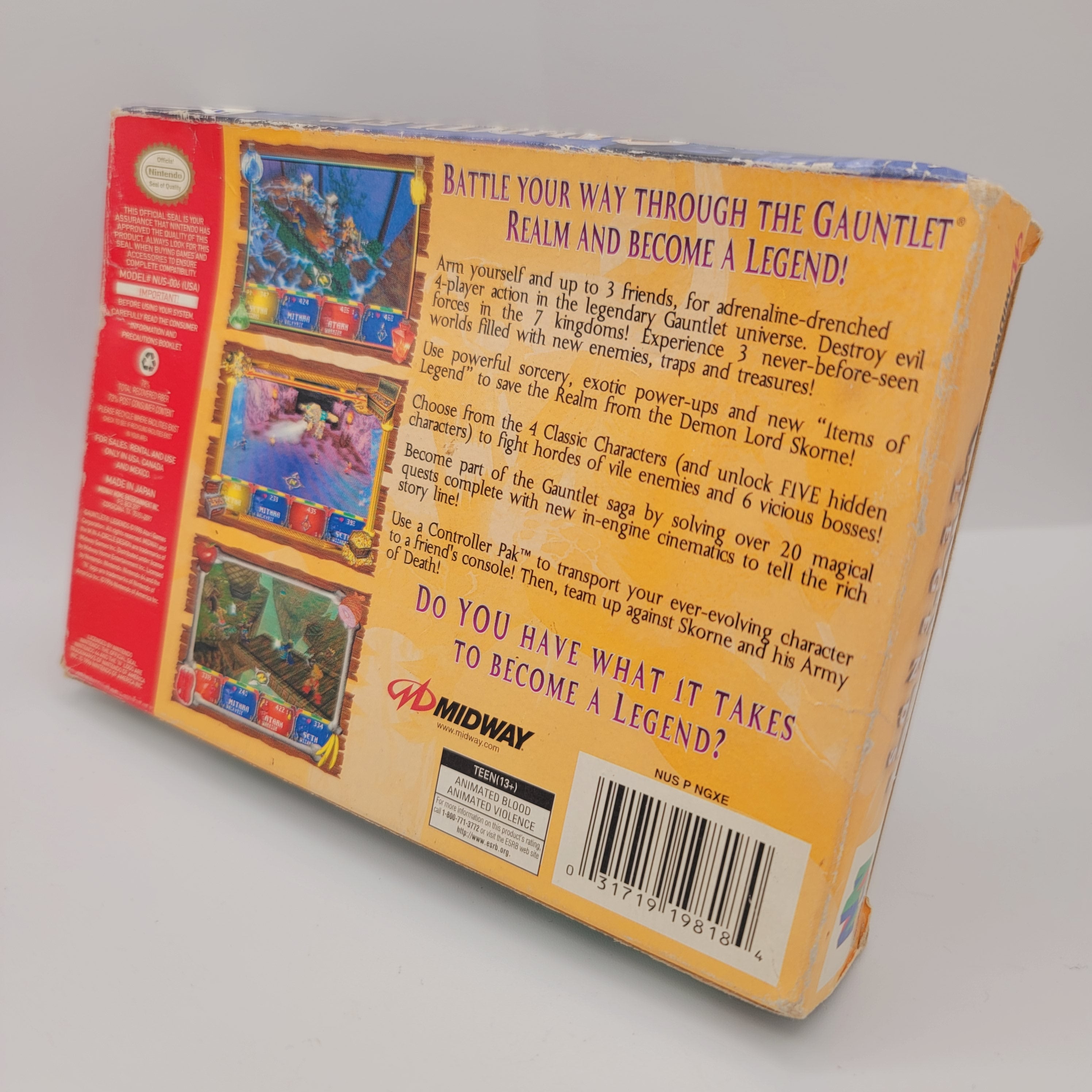 N64 - Gauntlet Legends (Complete in Box / B- / Worn Manual)