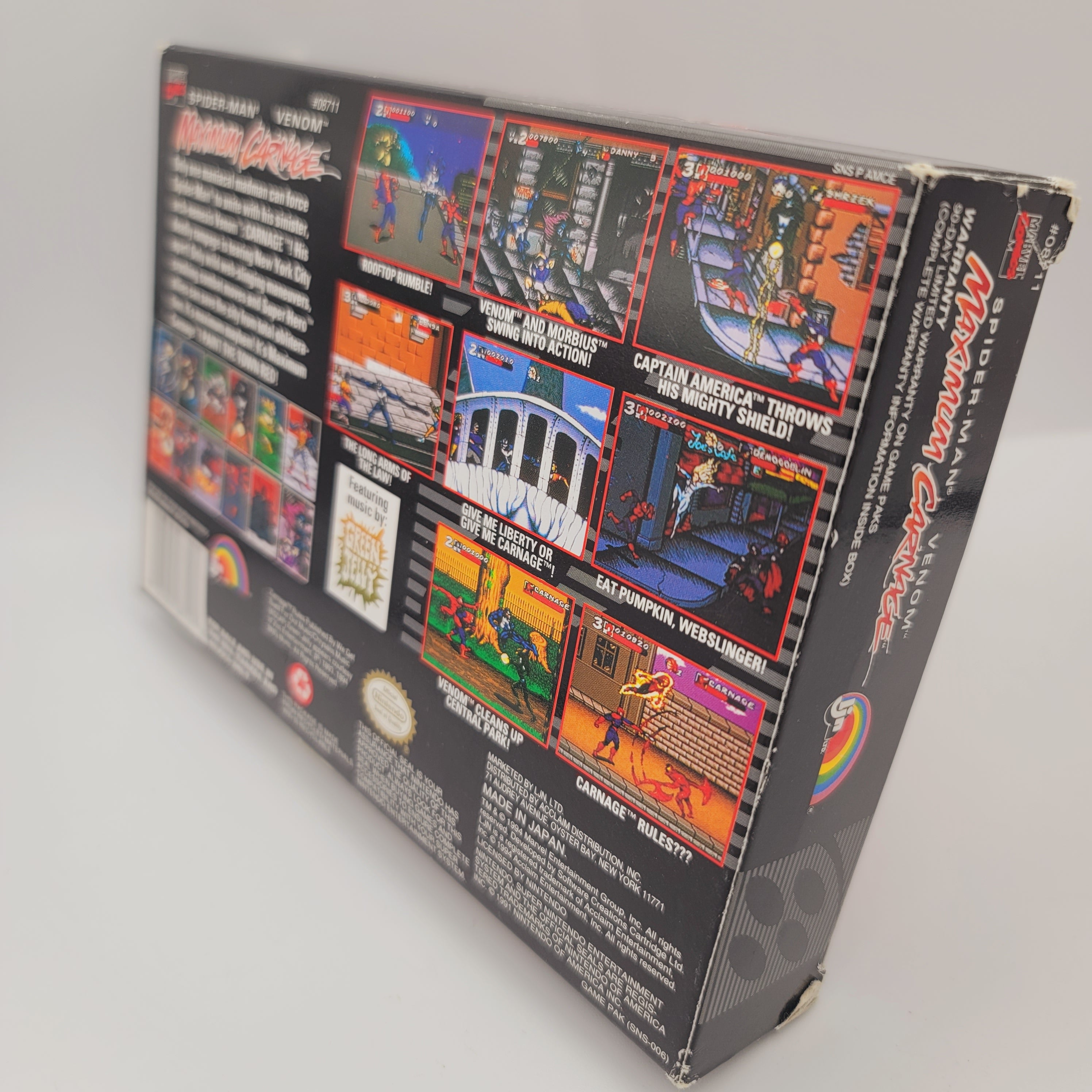 SNES - Spider-Man & Venom Maximum Carnage (Complete in Box / B- / With Manual)