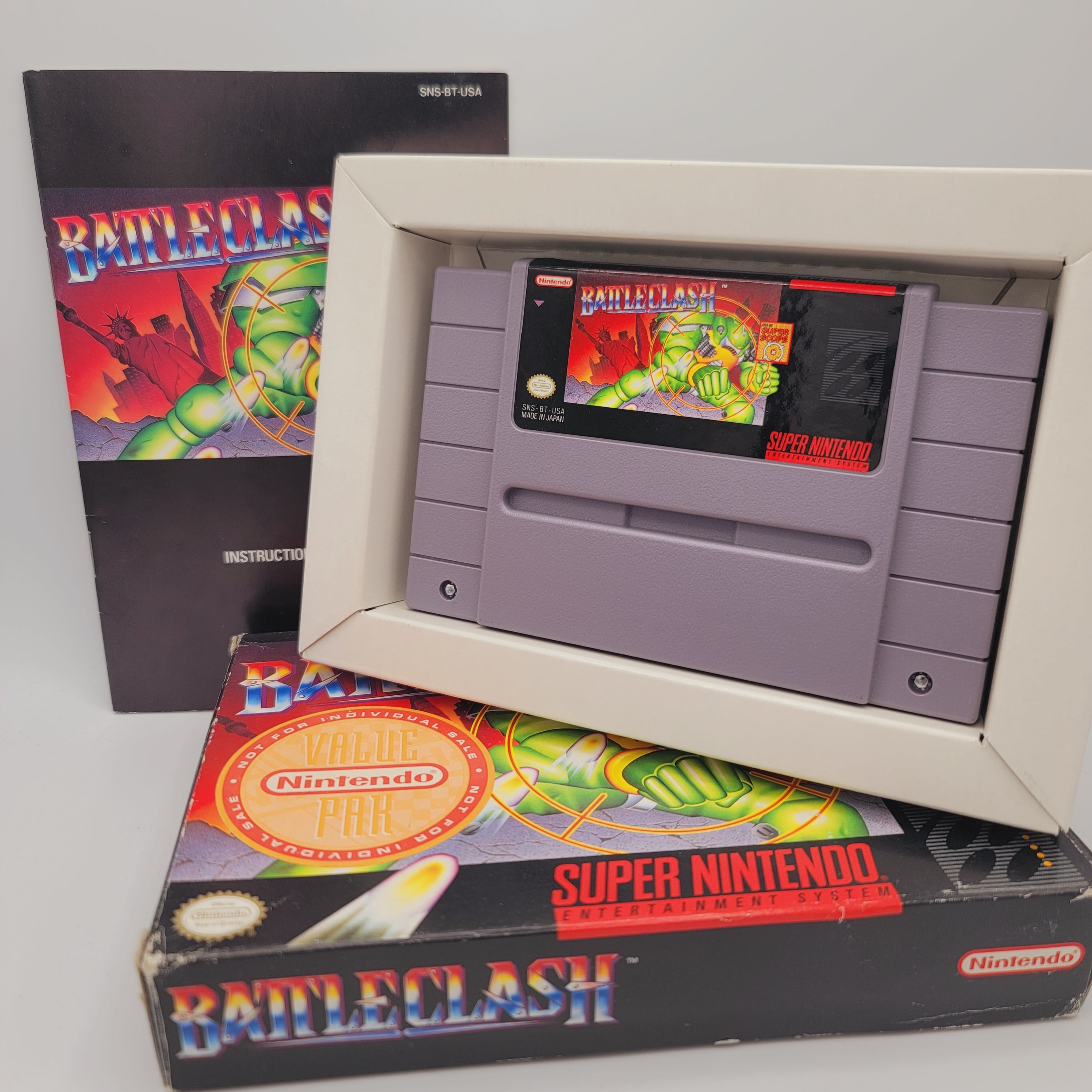 SNES - Battle Clash (Complete in Box / A- / With Manual)