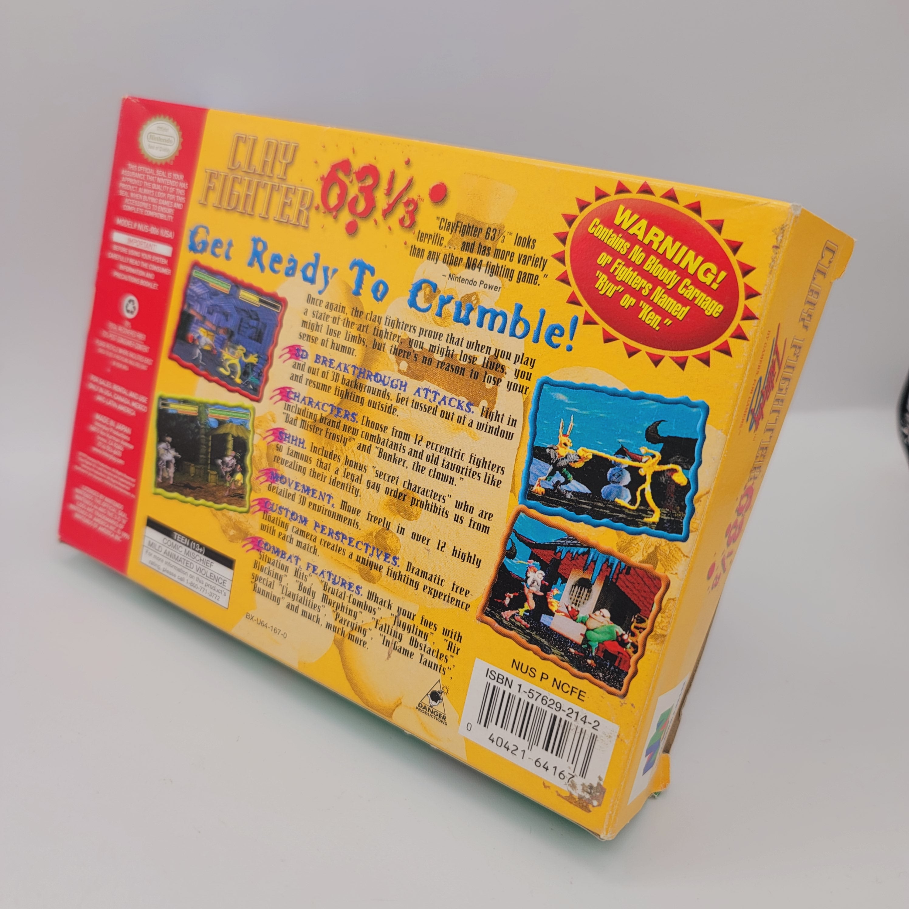 N64 - Clay Fighter 63 1/3 (Complete in Box / A- / No Manual)