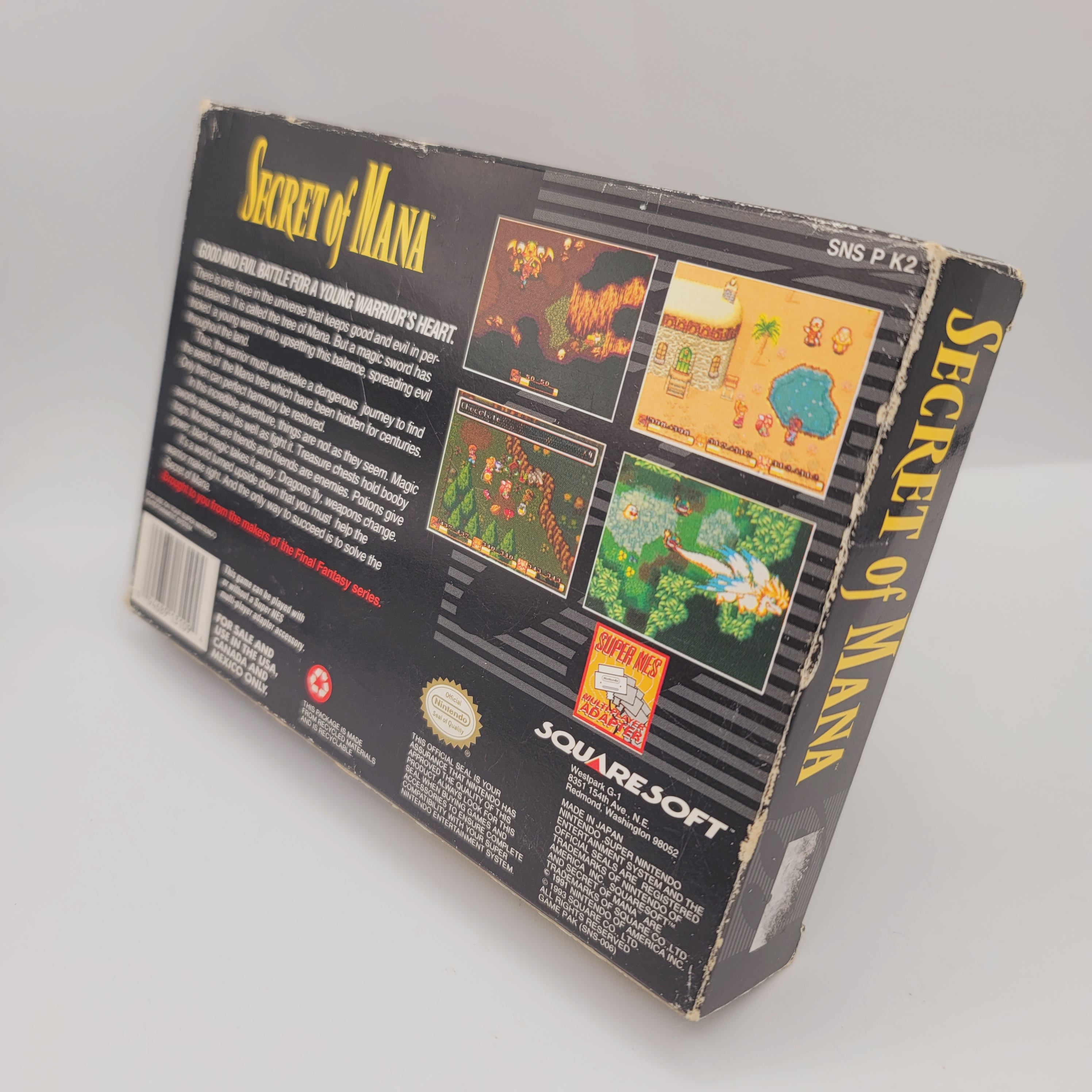 SNES - Secret of Mana (Complete in Box / A- / With Manual & Poster)