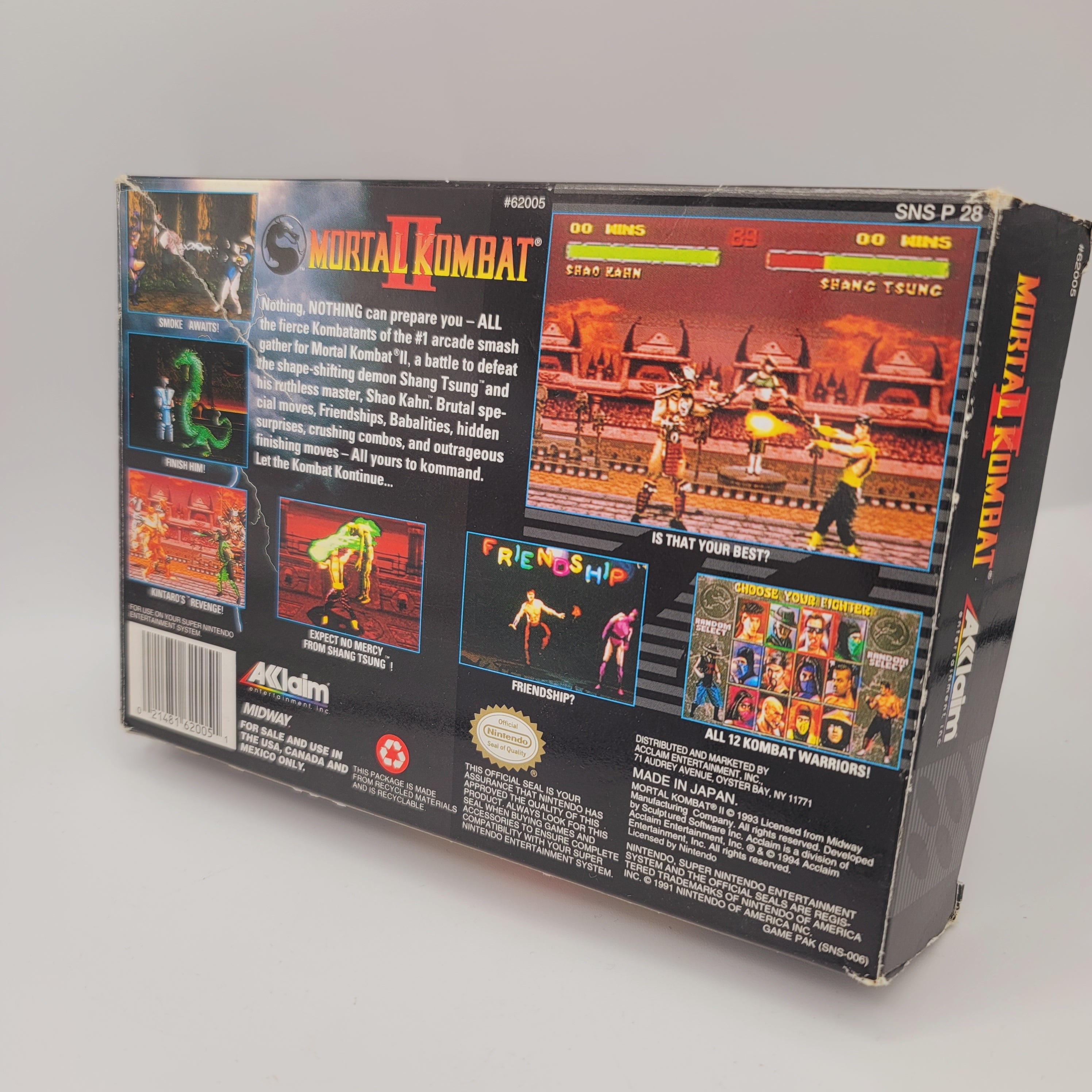 SNES - Mortal Kombat II (Complete in Box / B- / With Manual)