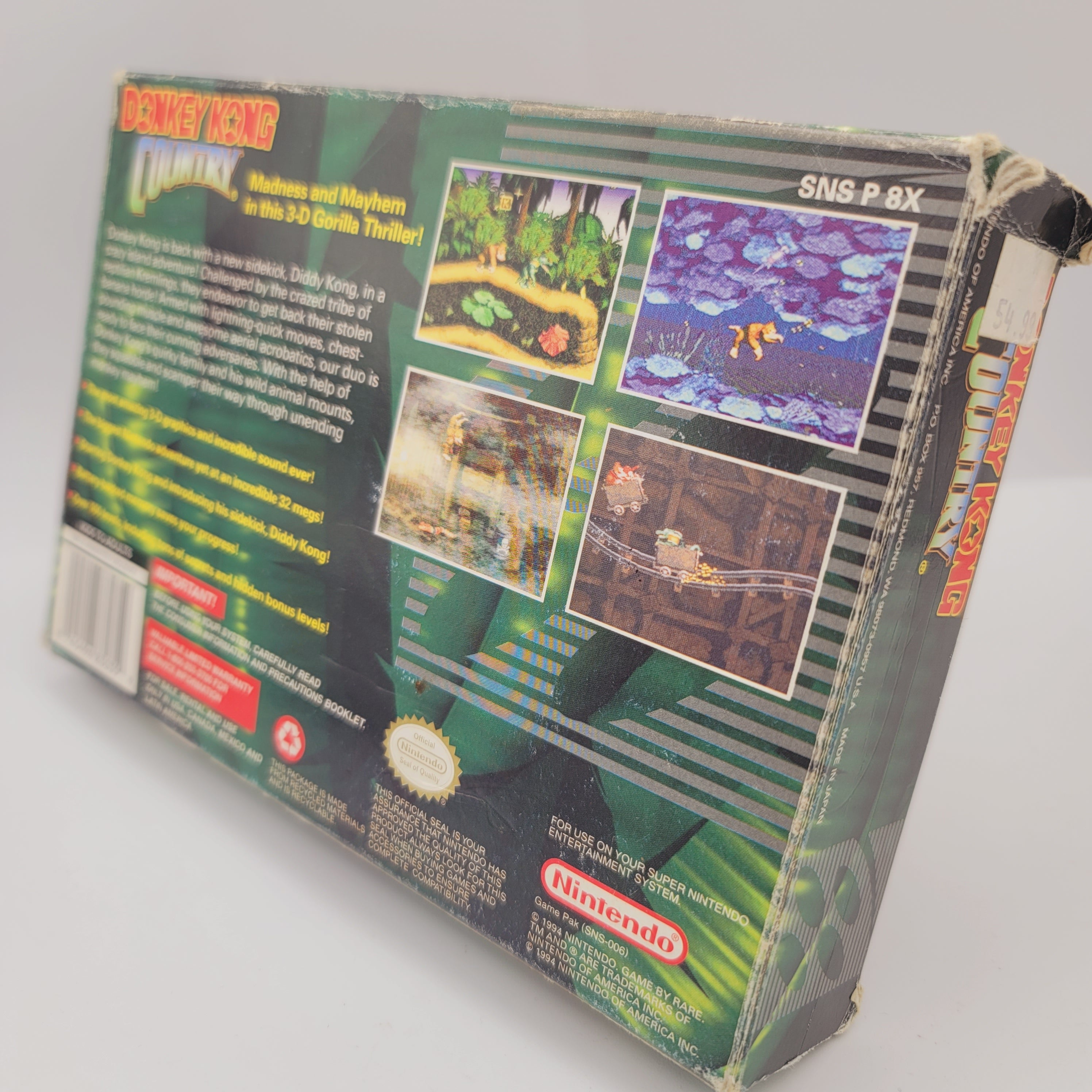 SNES - Donkey Kong Country (Complete in Box / B- / With Manual)