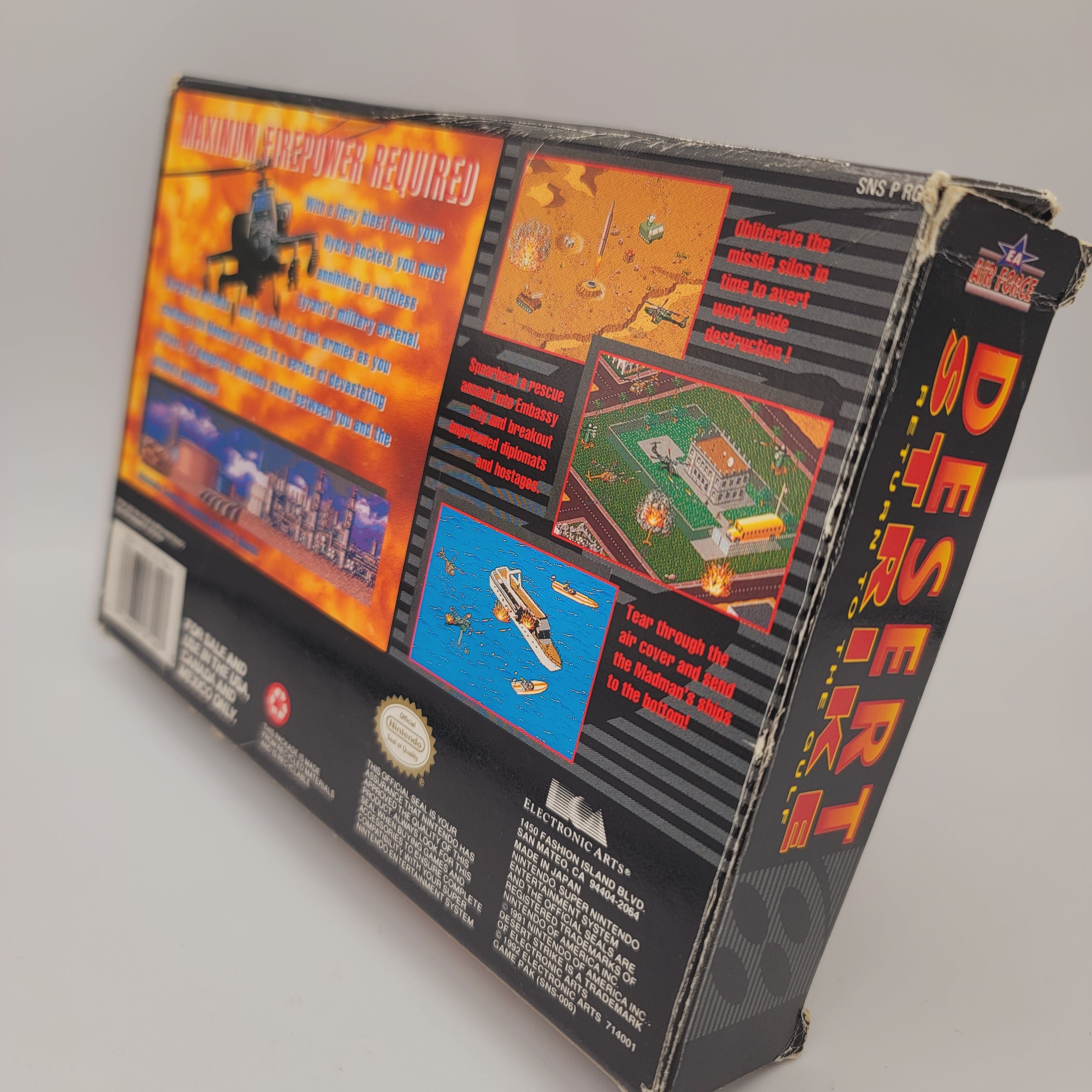 SNES - Desert Strike Return to the Gulf (Complete in Box / B- / With Manual)