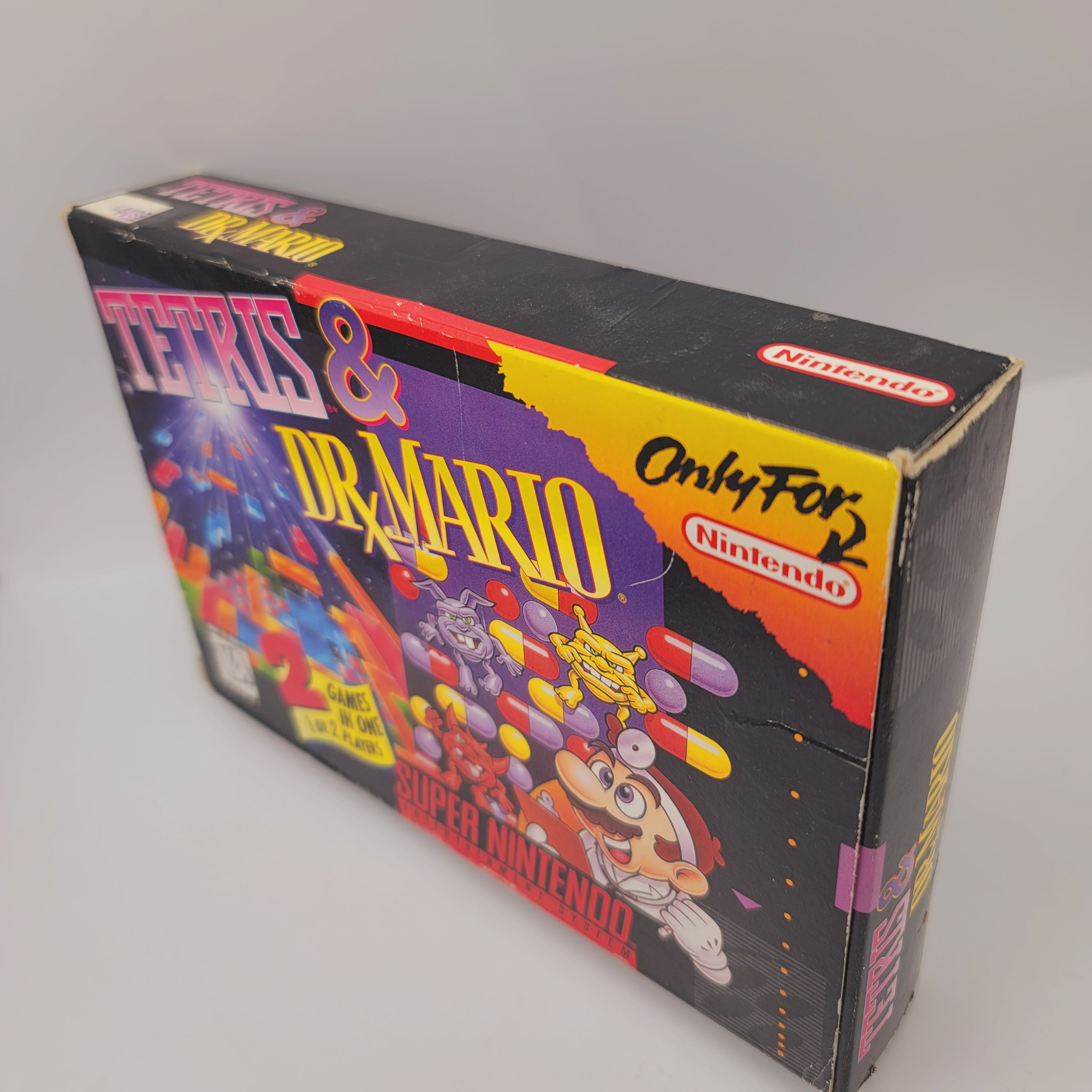 SNES - Tetris & Dr. Mario (Complete in Box / B+ / With Manual)