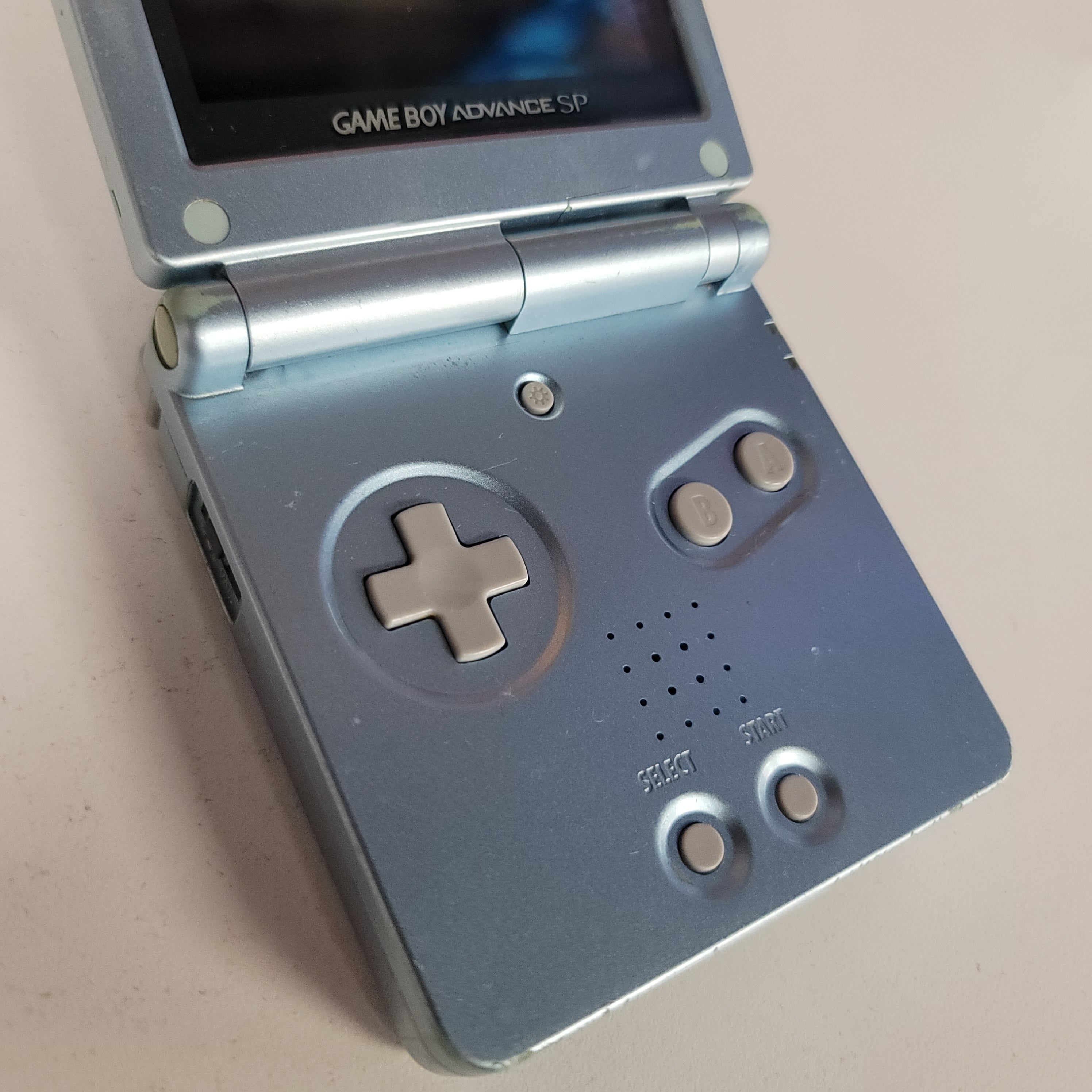 Game Boy Advance SP System (Back Lit / Pearl Blue / Reduced)