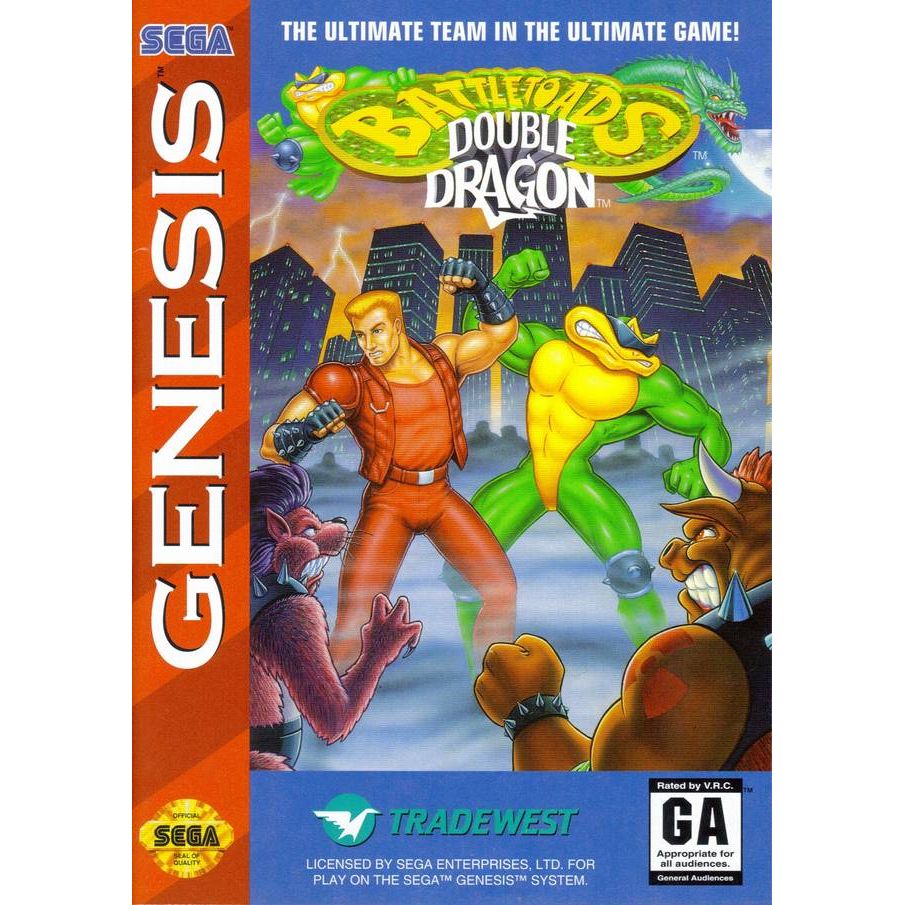 Genesis - Battletoads & Double Dragon (In Case / Rough Label)