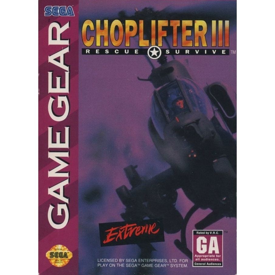 GameGear - Choplifter III (Cartridge Only)