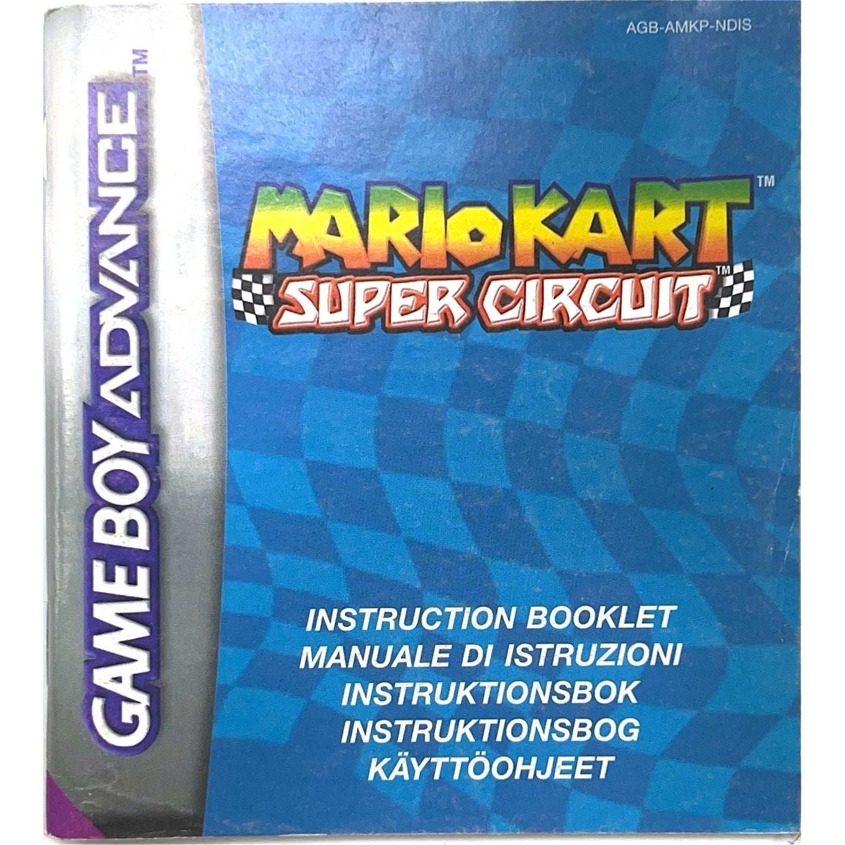 GBA - Mario Kart Super Circuit (Manuel de la région PAL)