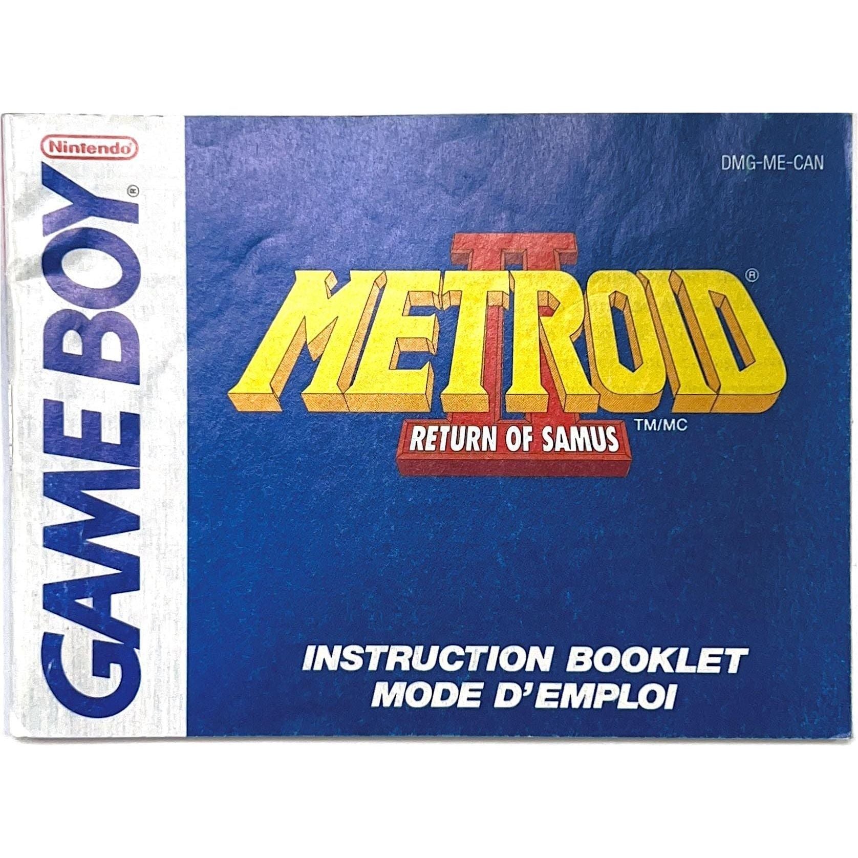 GB - Metroid II Le Retour de Samus (Manuel)