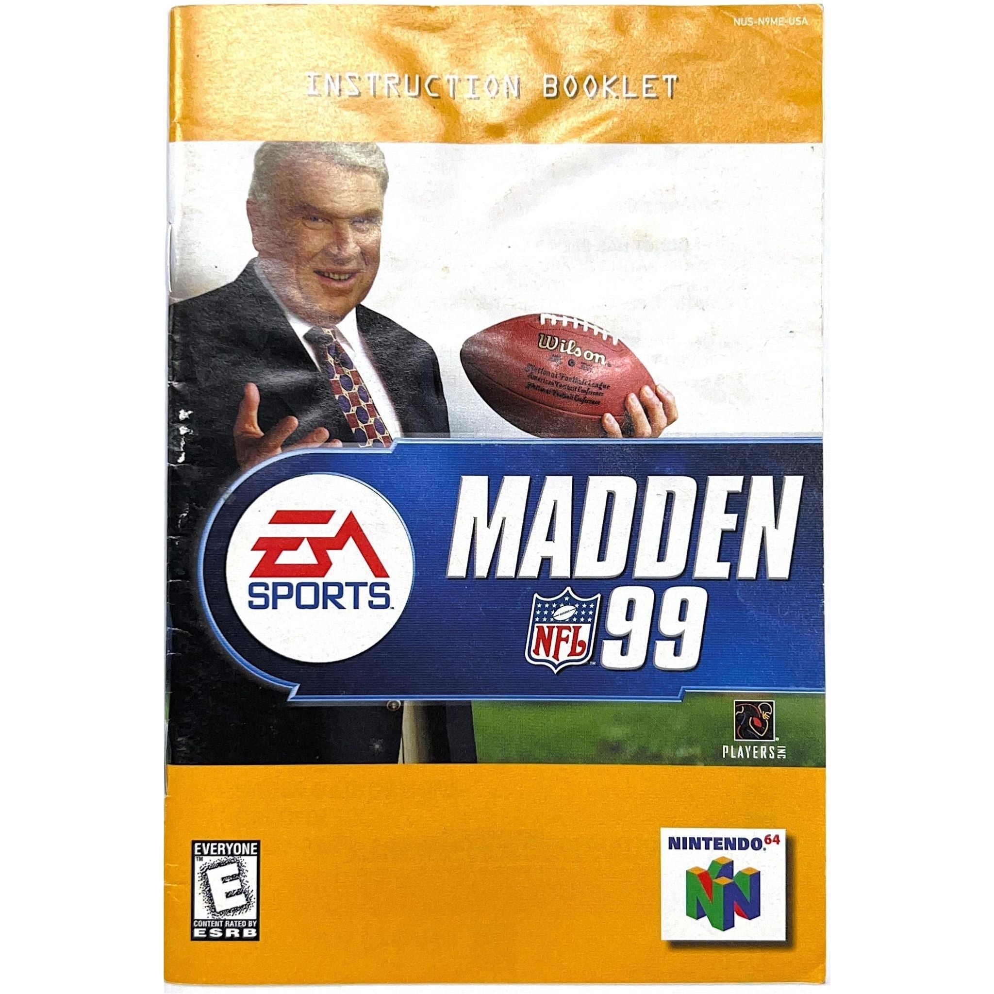 N64 - Madden NFL 99 (Manual)