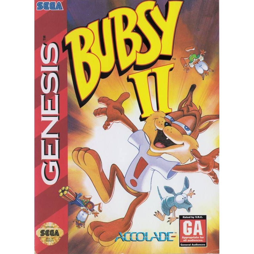 Genesis - Bubsy II (In Case / Rough Manual)