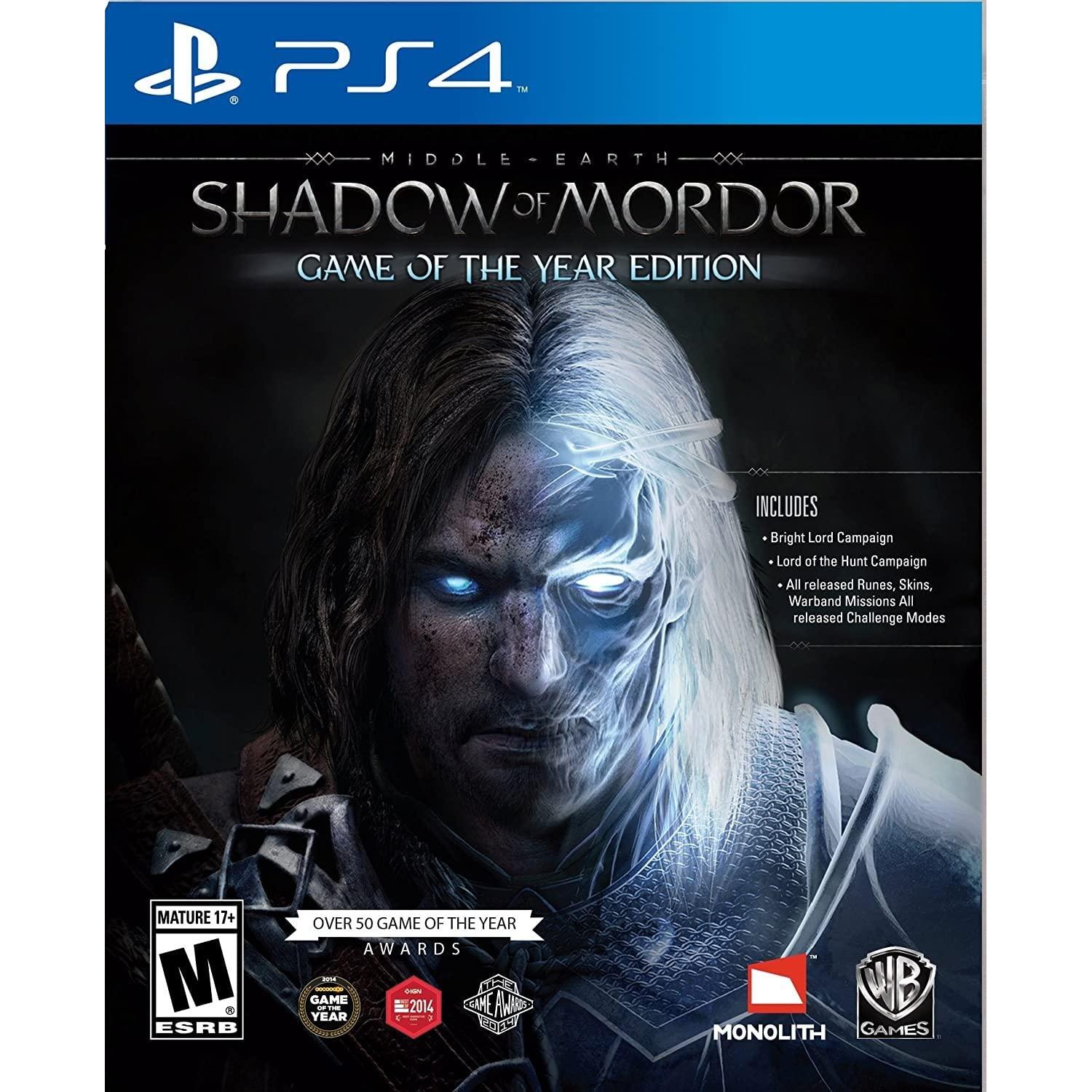PS4 - Middle Earth Shadow of Mordor Game of the Year Edition