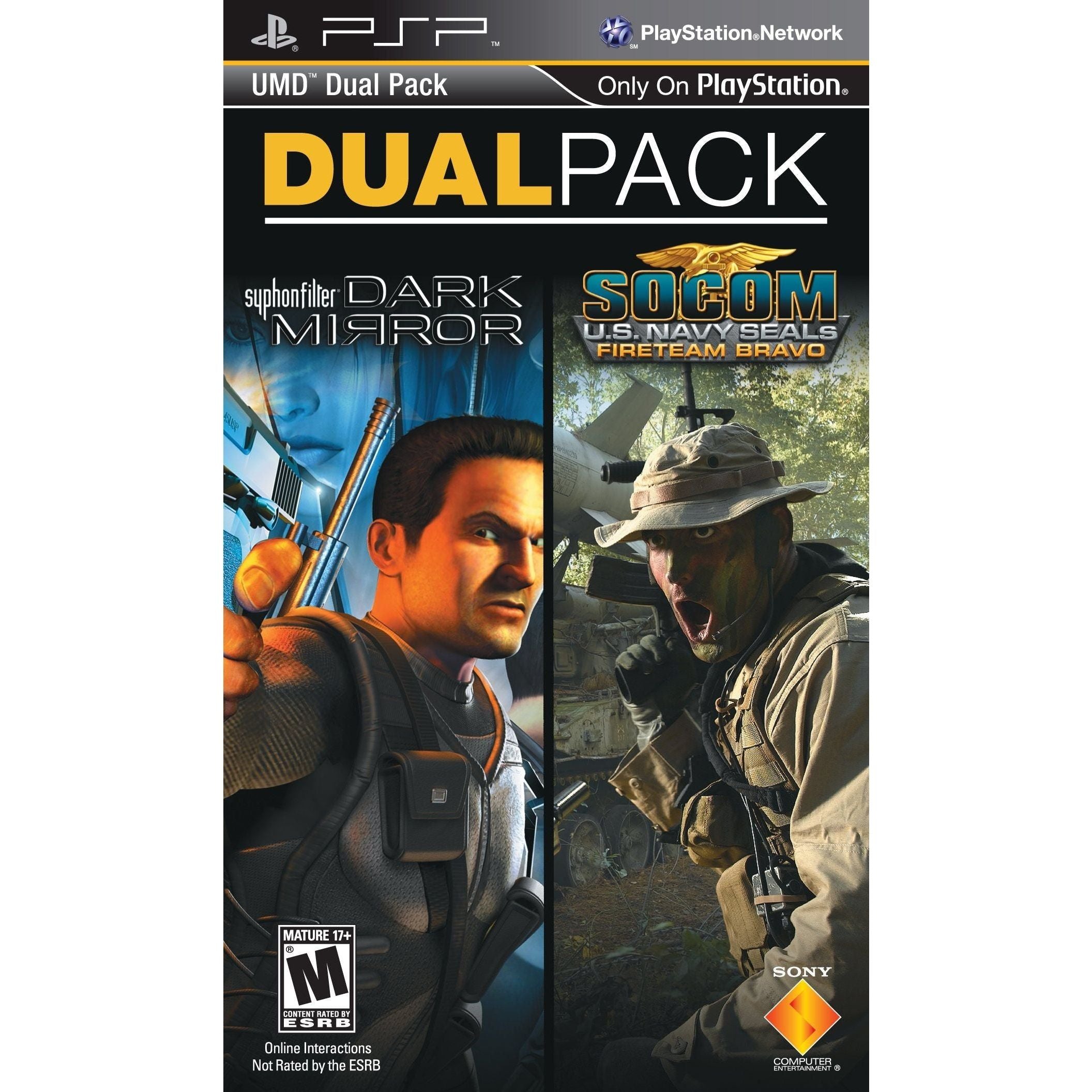 PSP - Syphon Filter Dark Mirror + SOCOM U.S. Navy Seals Fireteam Bravo Dual Pack