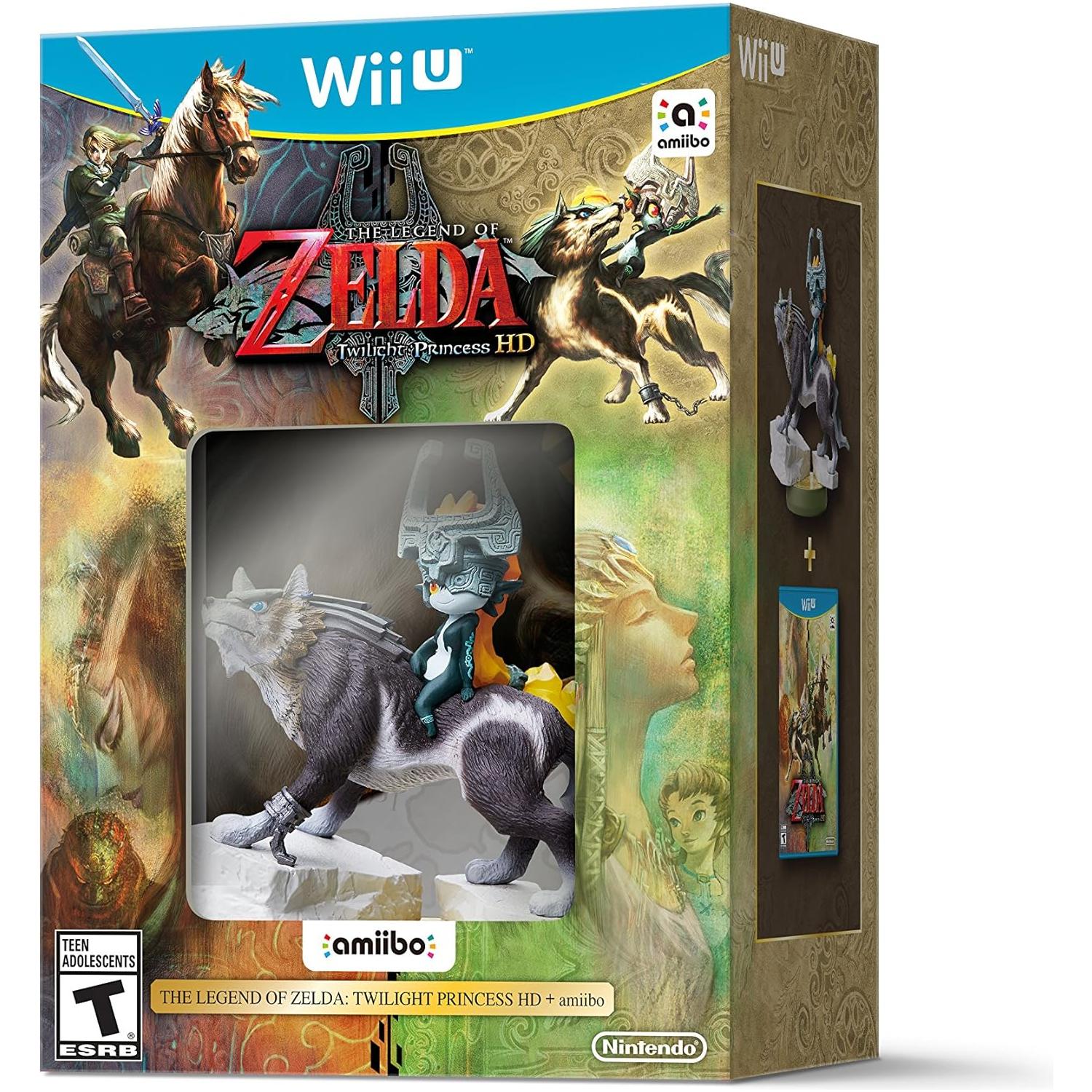 WII U - The Legend of Zelda Twilight Princess HD + Wolf Link Amiibo (Sealed)