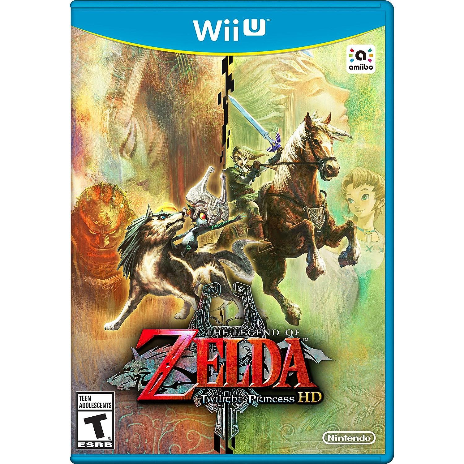 WII U - The Legend of Zelda Twilight Princess HD + Wolf Link Amiibo (Sealed)
