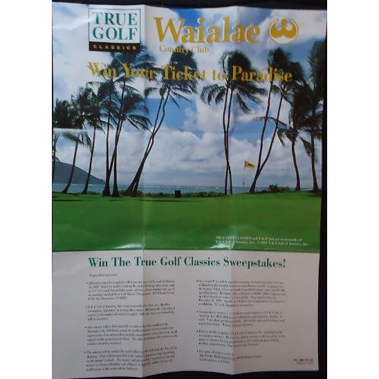 SNES - Waialae Country Club Sweepstakes Poster