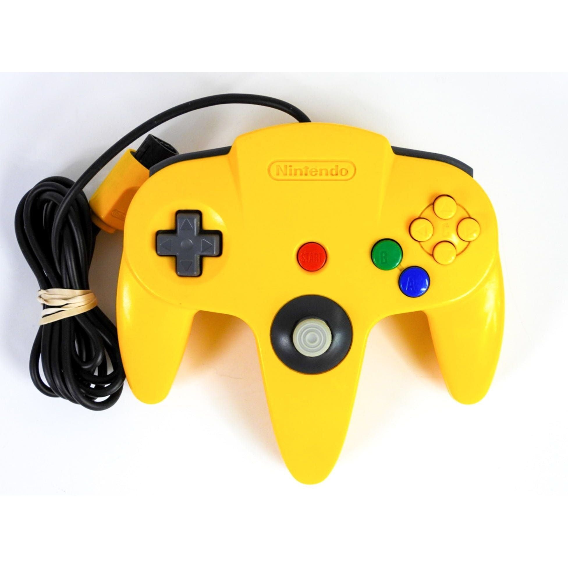 Manette Nintendo 64 de marque (jaune / usagée)