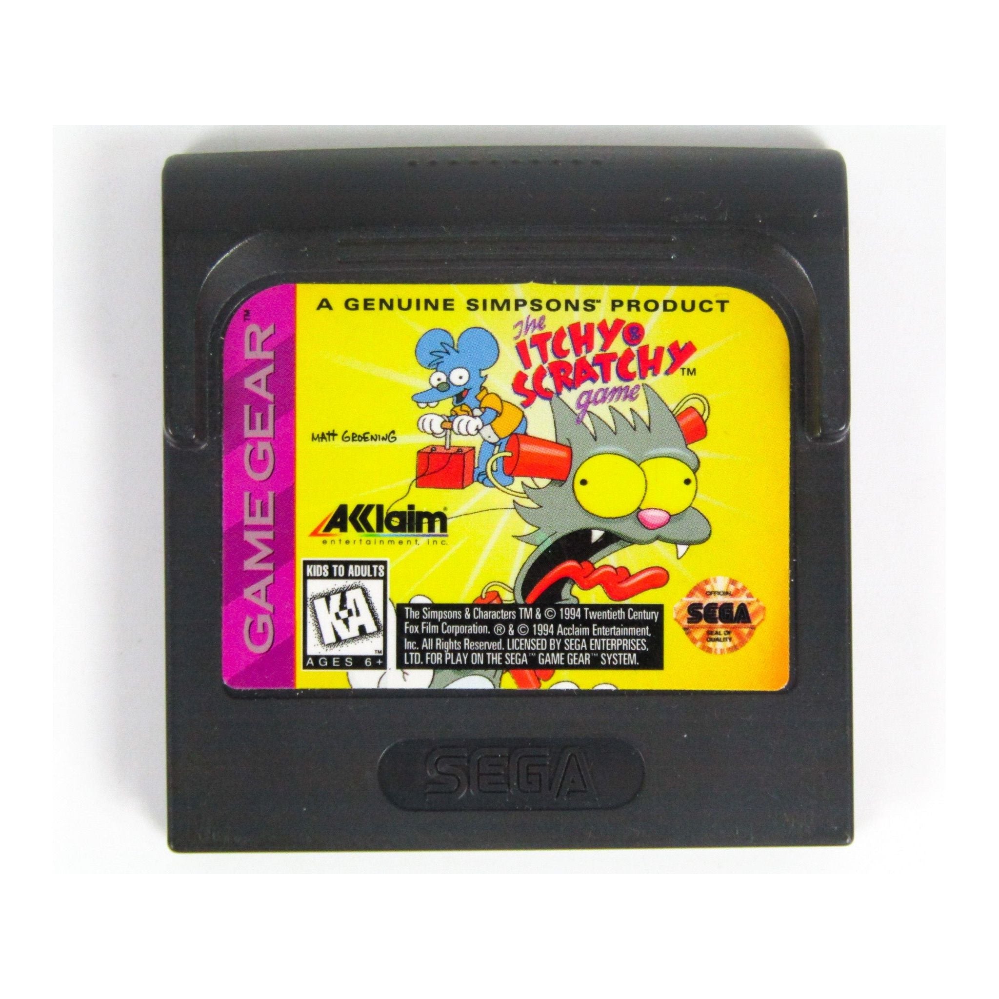 GameGear - The Itchy & Scratchy Game (Cartridge Only)