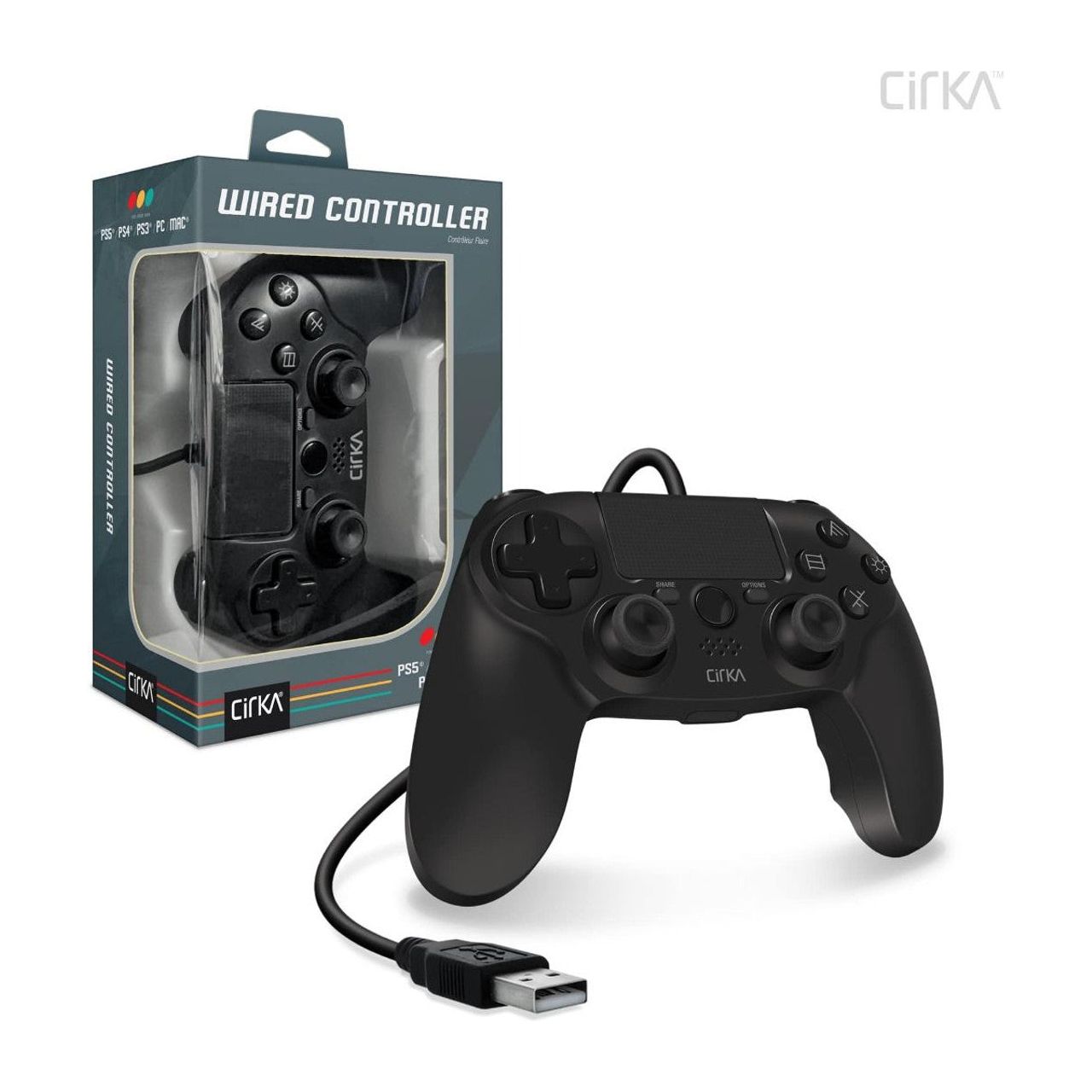 NuForce Wired Controller for PS4, PS3 and PC/MAC (Black)