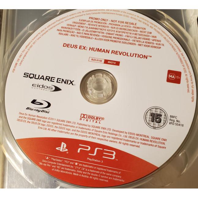 PS3 - Deus Ex Human Revolution Promotional Disc