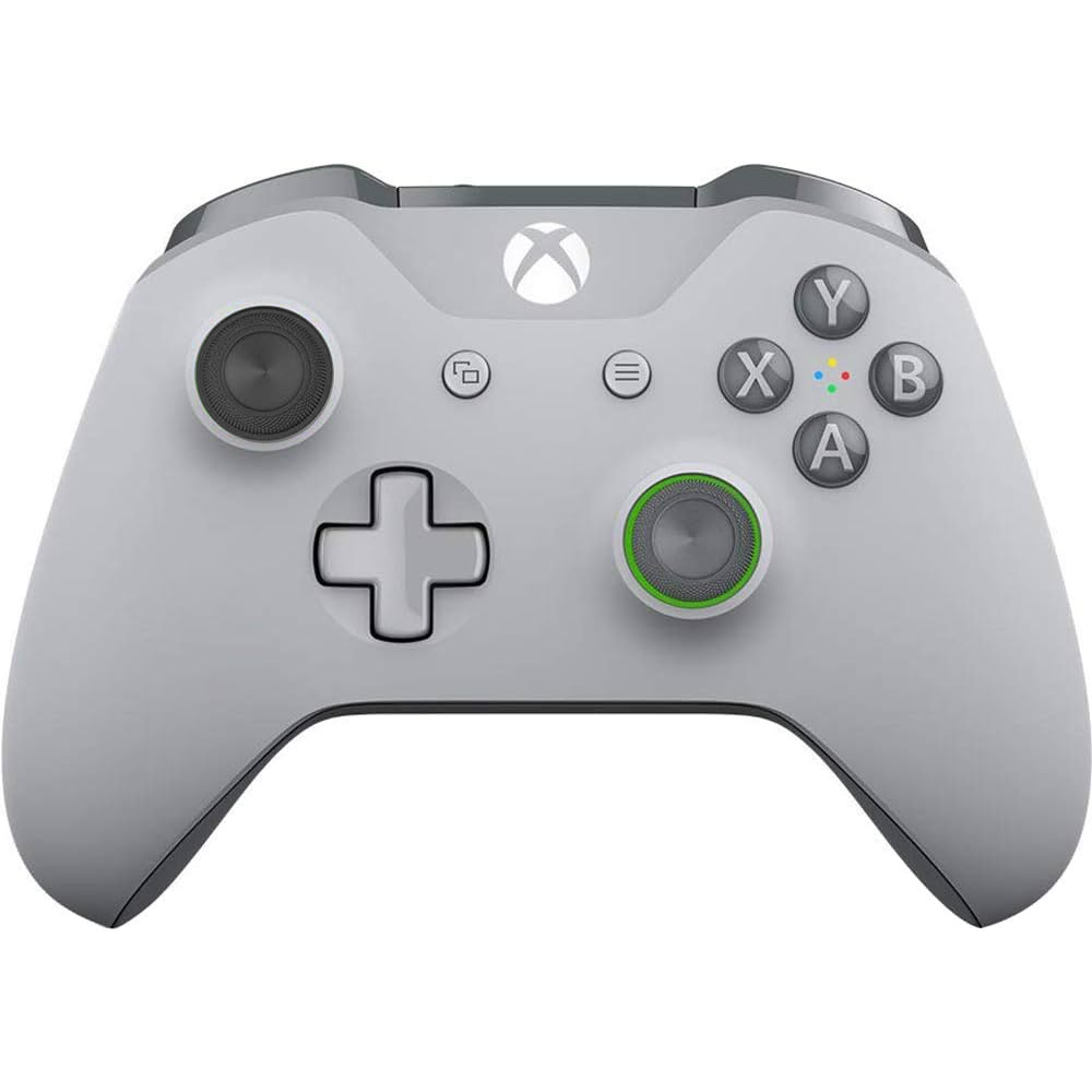 XBOX One Official Wireless Controller - Grey/Green (Black Replacement Stick)