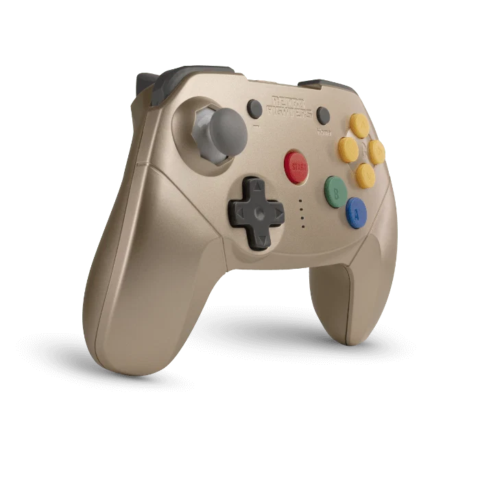 Brawler64 Wireless Switch Controller - Retro Gold