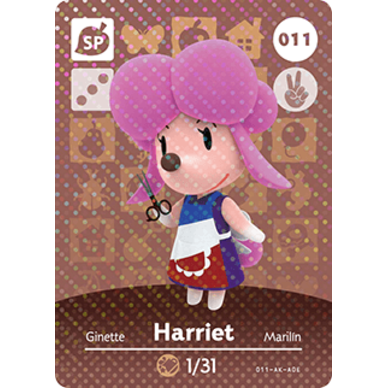 Amiibo - Animal Crossing Harriet Card (#011 / Minor Damage)